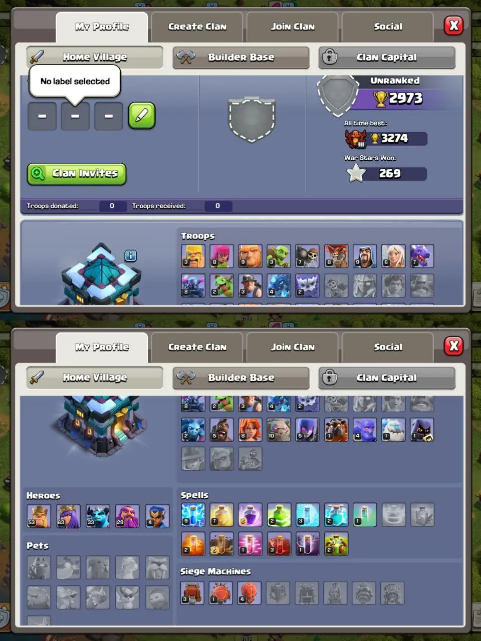 [#861] SEMI-MAX TH 13 | 53-63-33-29-4 HEROES | 1330 CWL MEDALS | FREE RENAME | BEST EQUIPMENT | INSTANT DELIVERY