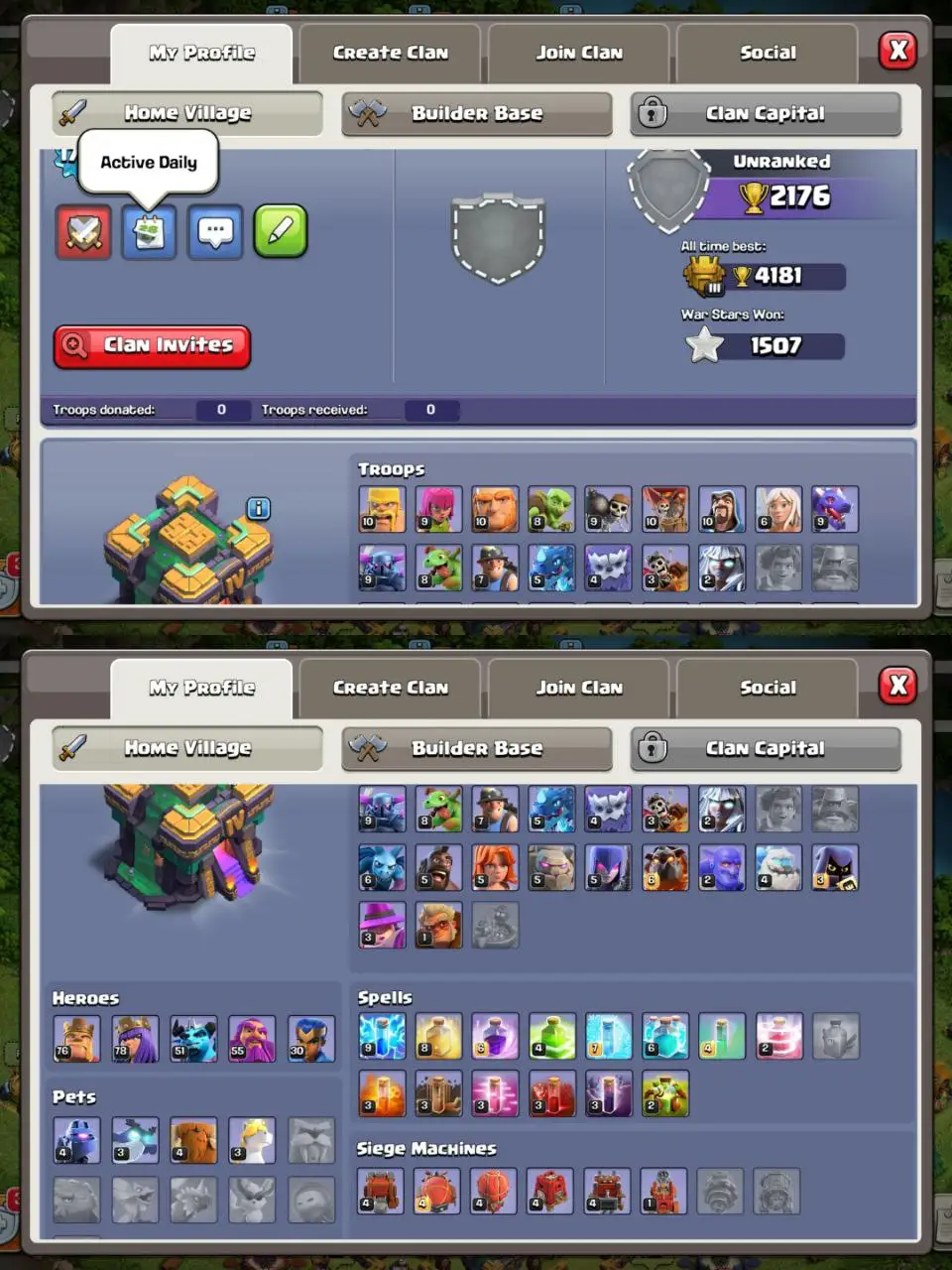 [#818] SEMI-MAX TH 14 | 76-78-51-55-30 HEROES | 500 RENAME | BEST EQUIPMENT | INSTANT DELIVERY