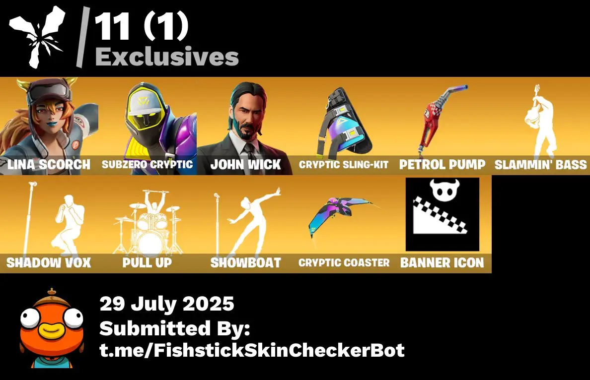 208 skins - REAL OG  -  Psycho Bandit, Chun-li, John Wick 