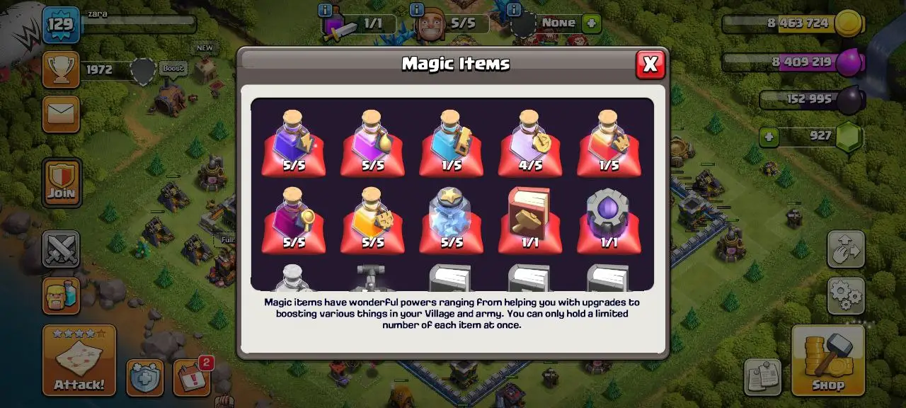 [#844] SEMI-MAX TH 12 | 46-57-32-32 HEROES | 870 CWL MEDALS | SOME MAGIC ITEMS | 1000 RENAME | INSTANT DELIVERY