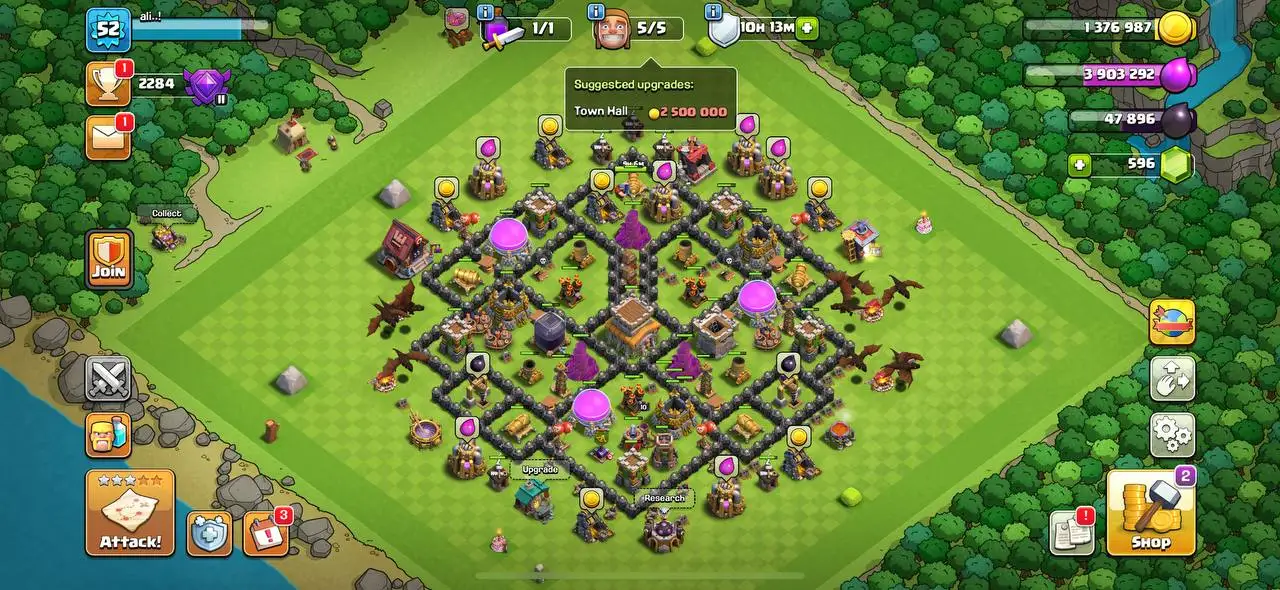 💎 [QA -LOCAL] TH-8 NEAR MAX | 2600 ATB | 52 XP | GOOD DEFENSE - HERO'S 20-10 | RENAME FREE |QUICK DELIVERY ✅