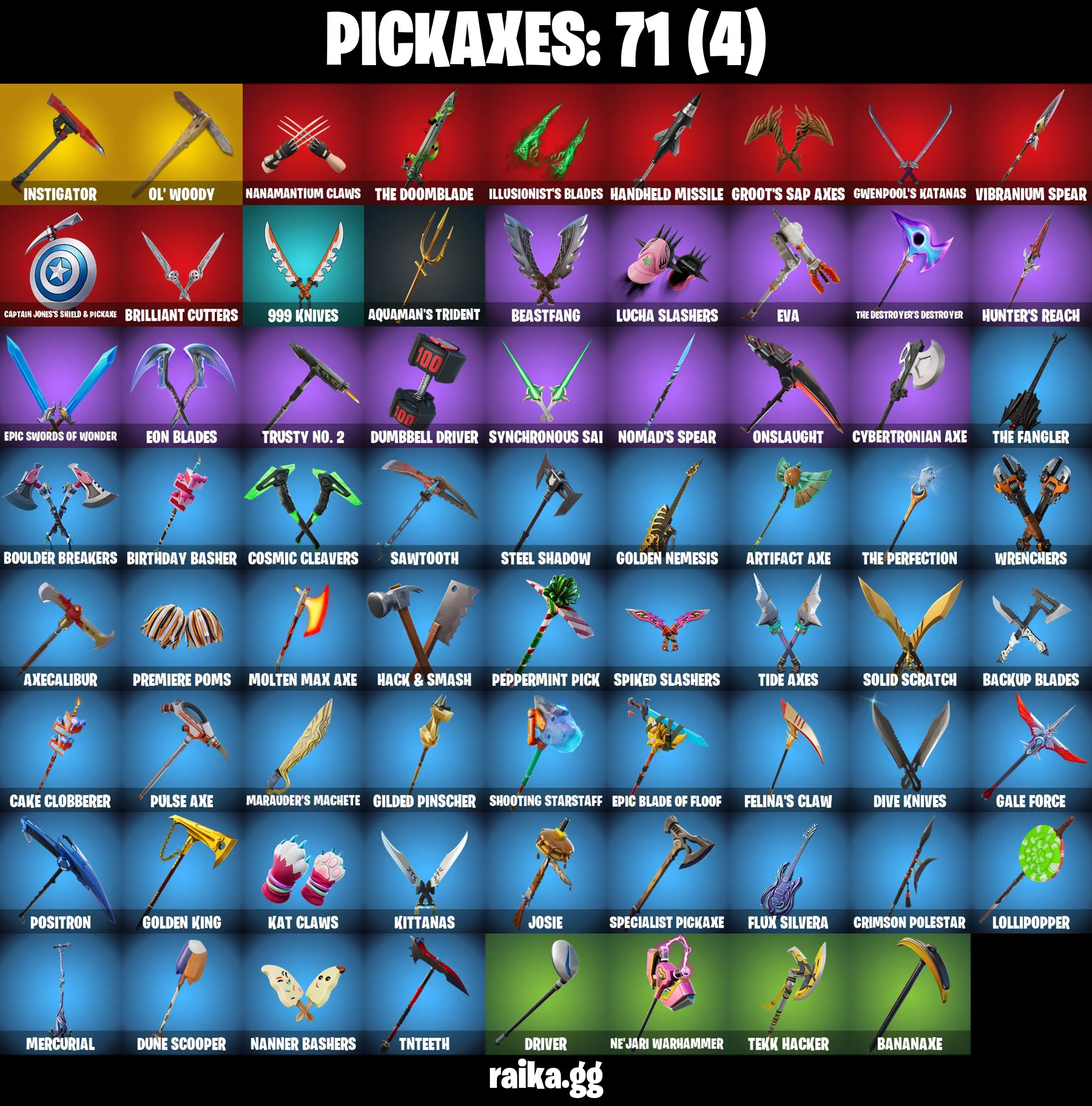 PC/XBOX/PSN 63 skins | The Reaper | Blue Squire | Royale Knight | Elite Agent | Take The L | Havoc | Katalina | Sub Commander | Midas