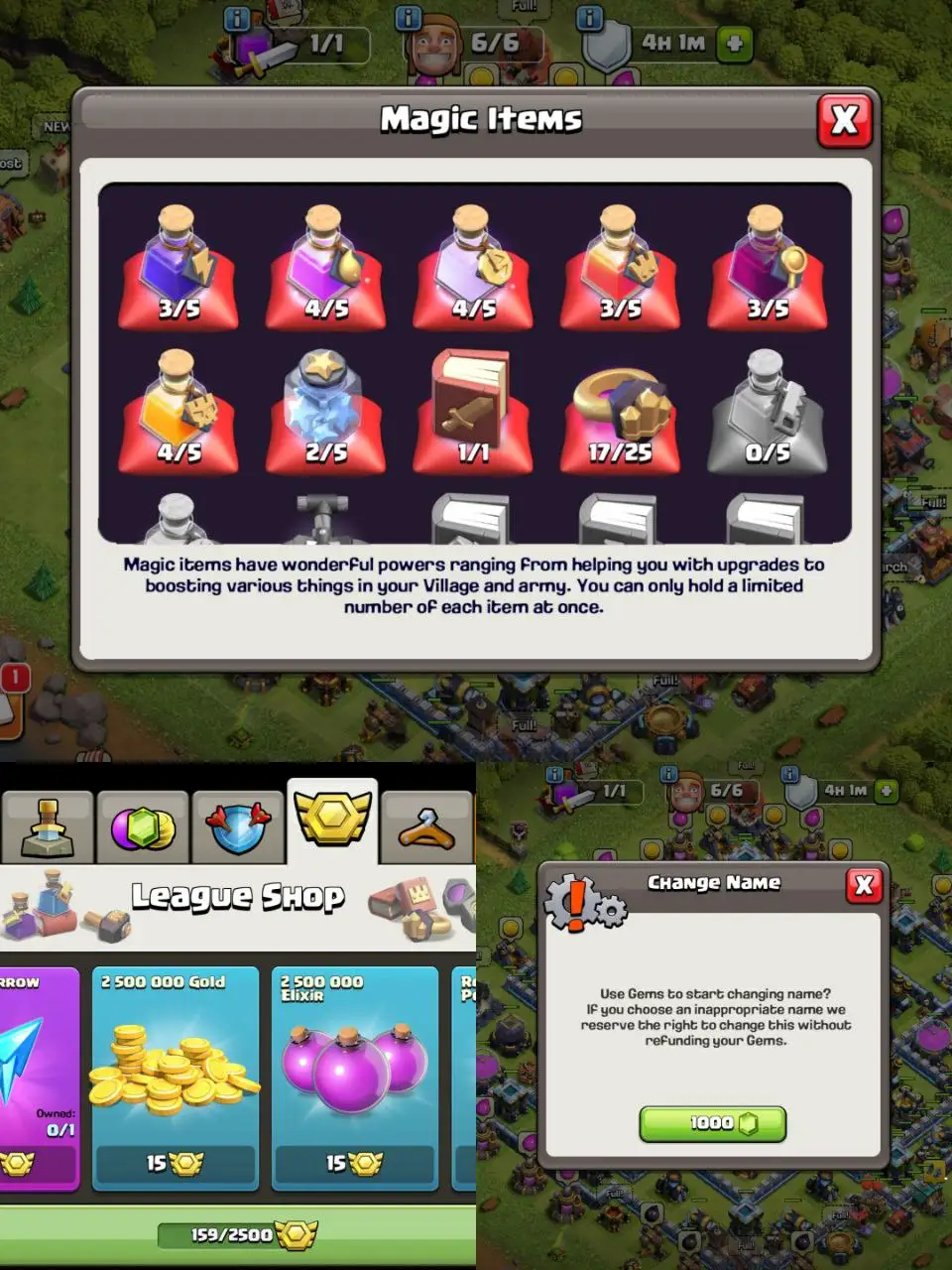 [#759] ALMOST MAX TH 13 | SOME MAGIC ITEMS | 159 CWL MEDALS | 1000 RENAME | 75-68-45-50-19 HEROES | BEST EQUIPMENT | INSTANT DELIVERY