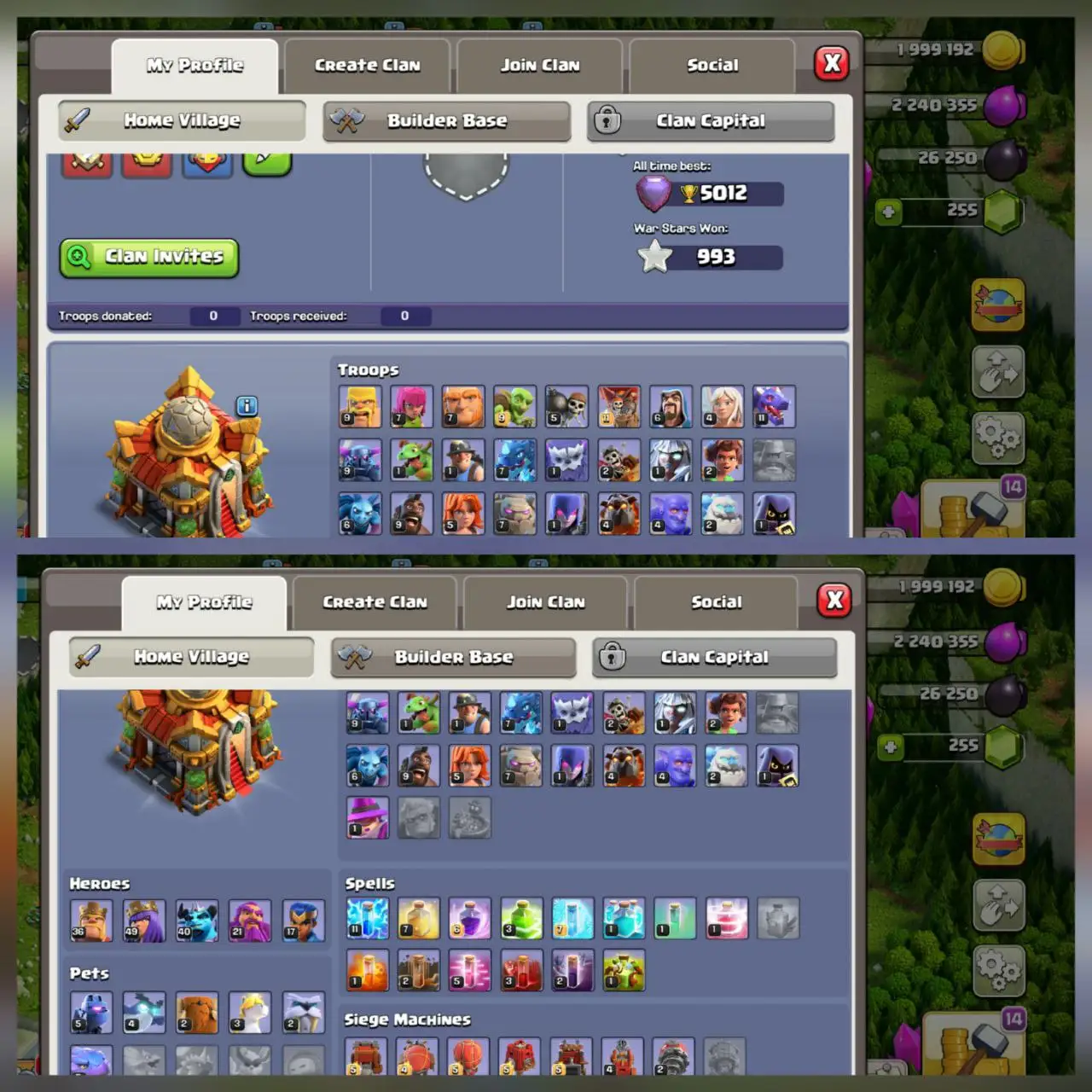 ⚔️ TH16 WARRIOR ACCOUNT ⚔️ | HEROES BUILT 36/49/40/21/17 👑 | EQUIPMENT READY ⚙️ | MAGIC ITEMS PACKED 🎁 | INSTANT TRANSFER 🚀