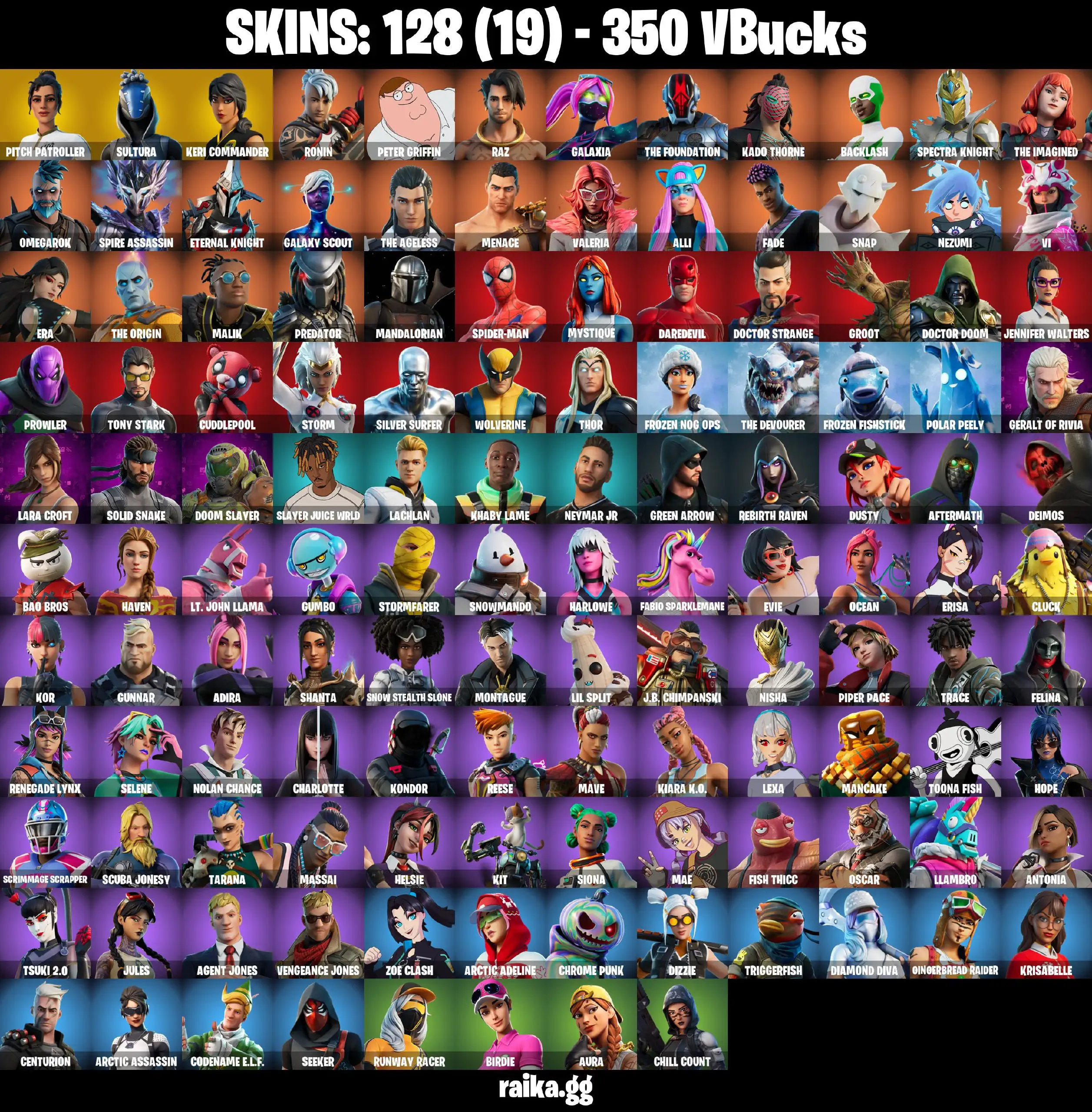 [PC/PSN/XBOX] FA 128 skins | Sultura | Omegarok | The Foundation | Ronin | Spectra Knight | The Ageless | Spire Assassin | Snap 