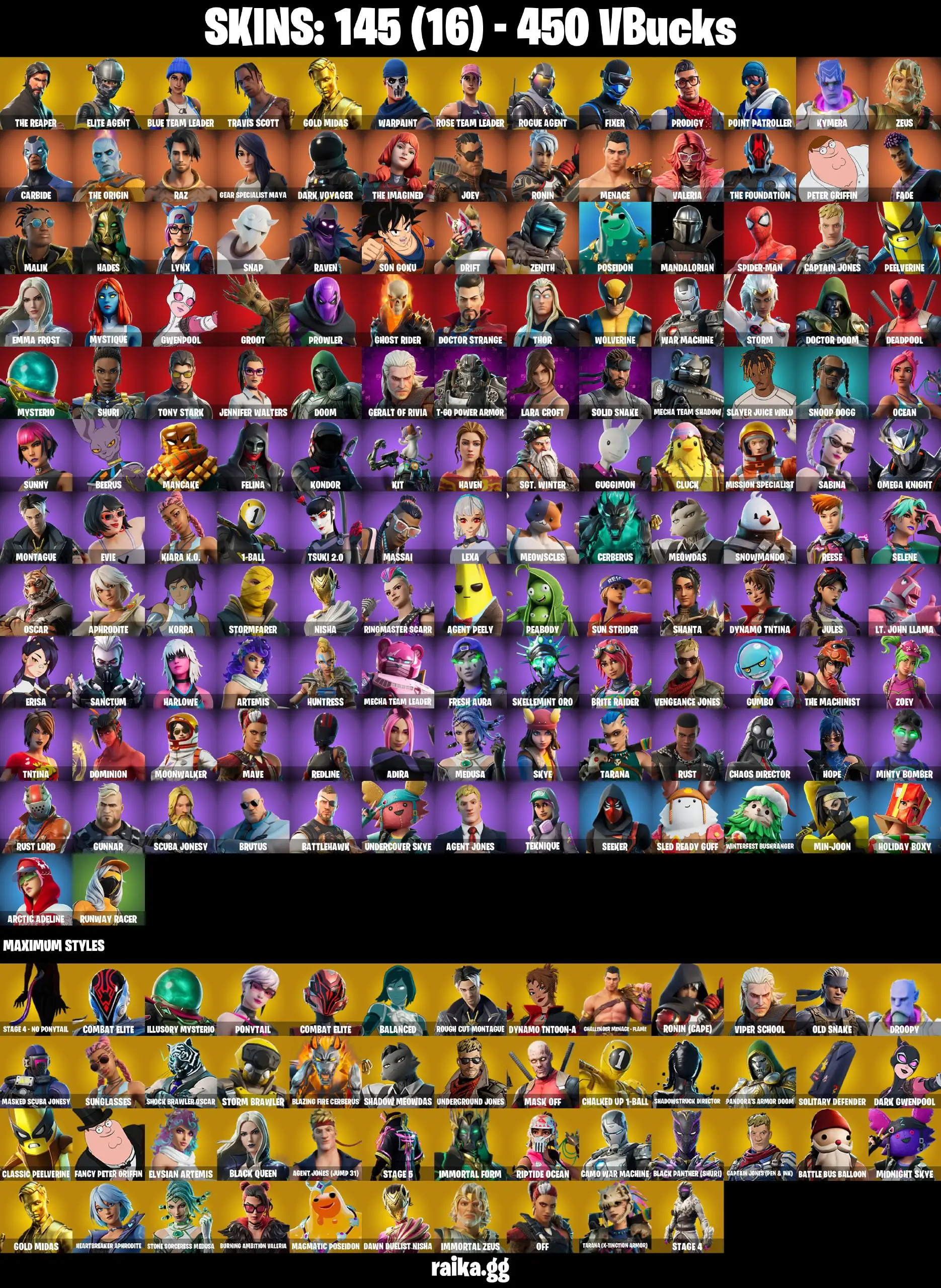 [PC/PSN/XBOX] FA 145 skins | Travis Scott | The Reaper | OG STW | Elite Agent | Blue Team Leader | Take The L | Gold Midas | Rogue Agent  450 VB
