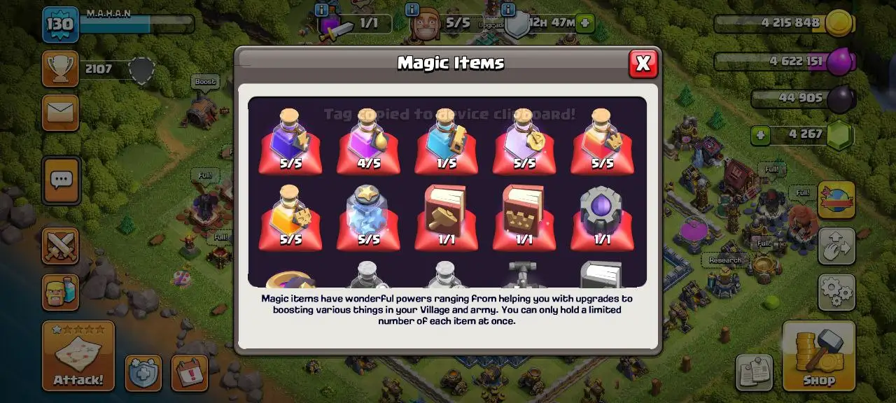 [#817] ALMOST MAX TH 12 | 51-53-32-21 HEROES | SOME MAGIC ITEMS | 500 RENAME | INSTANT DELIVERY