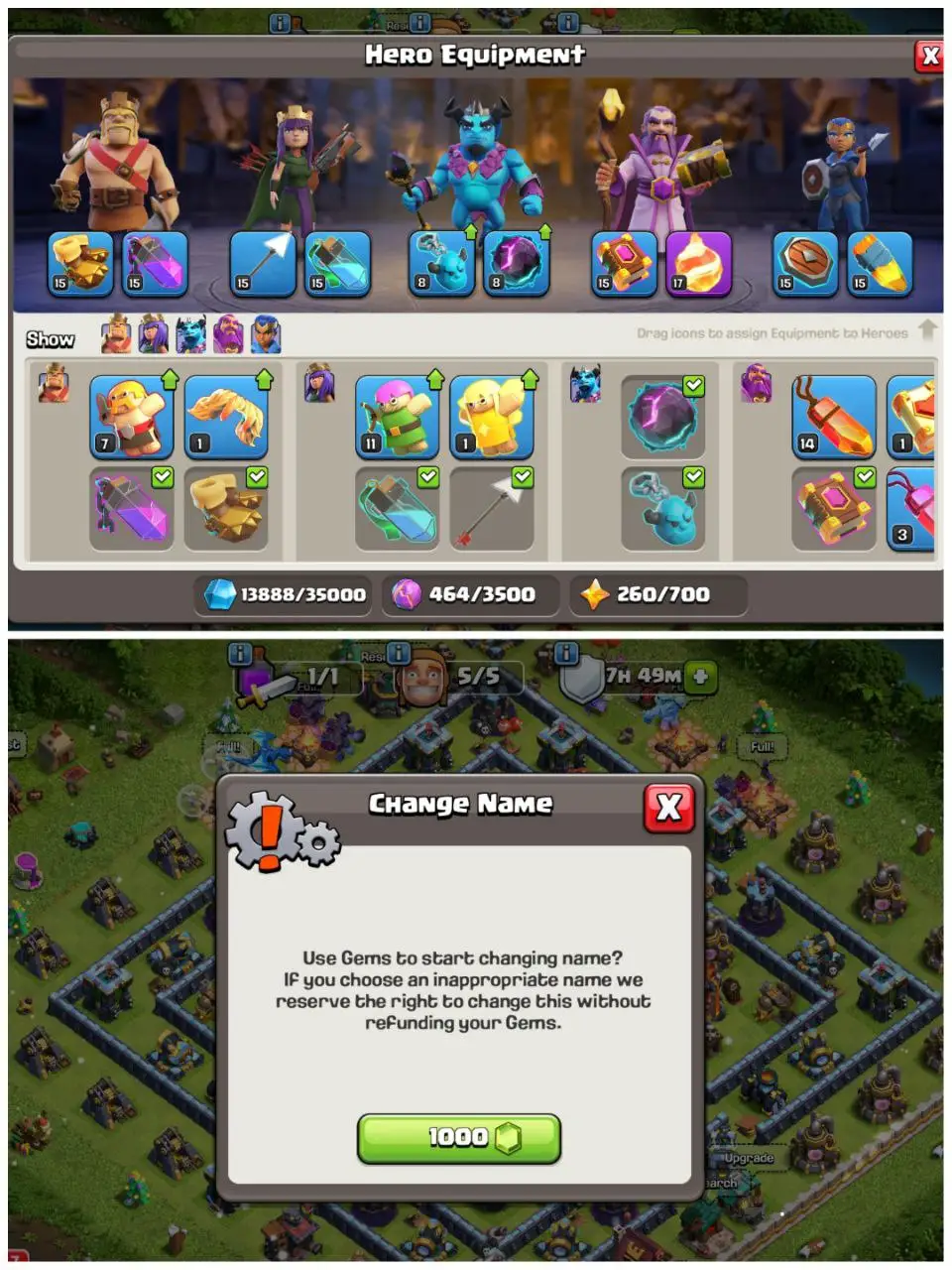 ⚔️ MAXED TH14 ACCOUNT | LEGEND TOUCHED 💪 | FB-17 EQUIPPED | 1K RENAME AVAILABLE ✨ | HEROES STACKED 🔥 | INSTANT DELIVERY