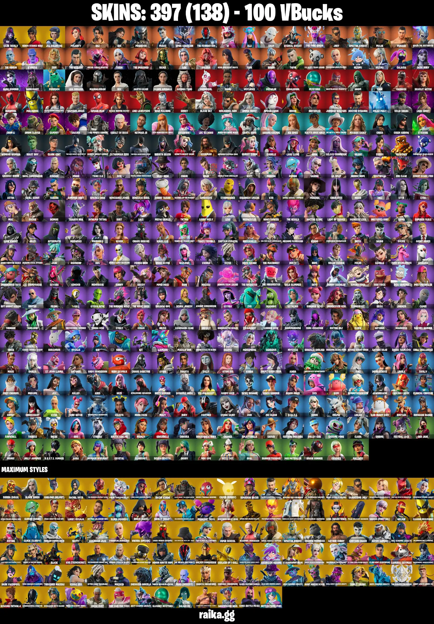 [PC/XBOX] FA 397 skins | Dark Skully | Renegade Raider | Chun-Li | Cammy | Katalina | Alli | Malik | Menace | Midas | Gear Specialist Maya