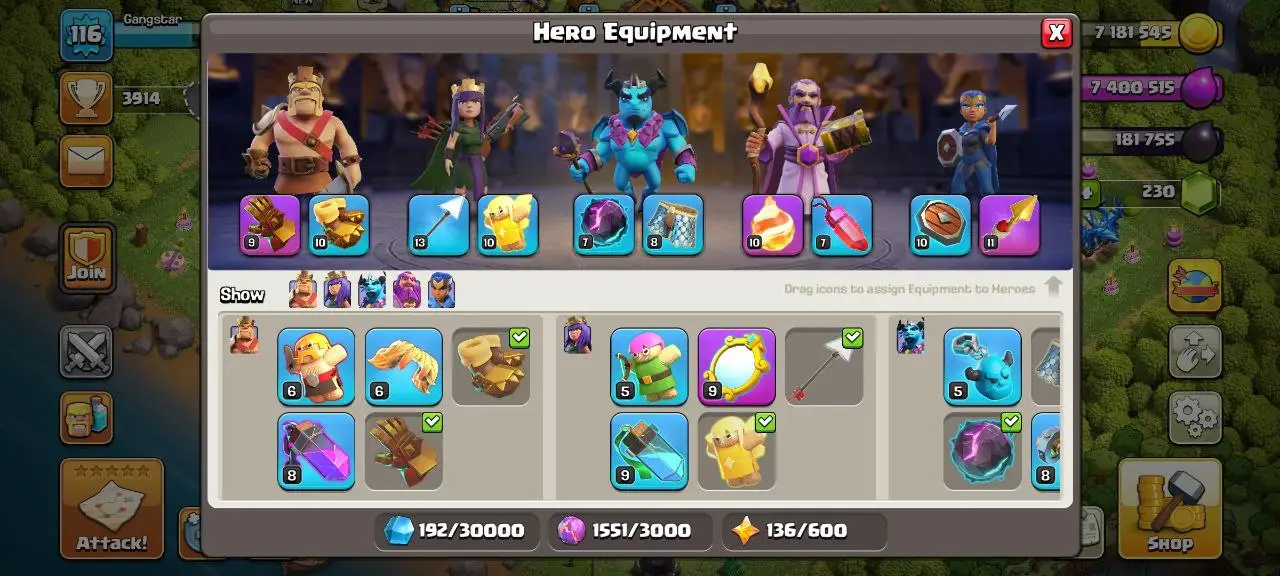 [#1400] [VP] SEMI-MAX TH 13 | 53-36-50-22-19 HEROES | 500 RENAME | BEST EQUIPMENT | CHEAP PRICE | INSTANT DELIVERY