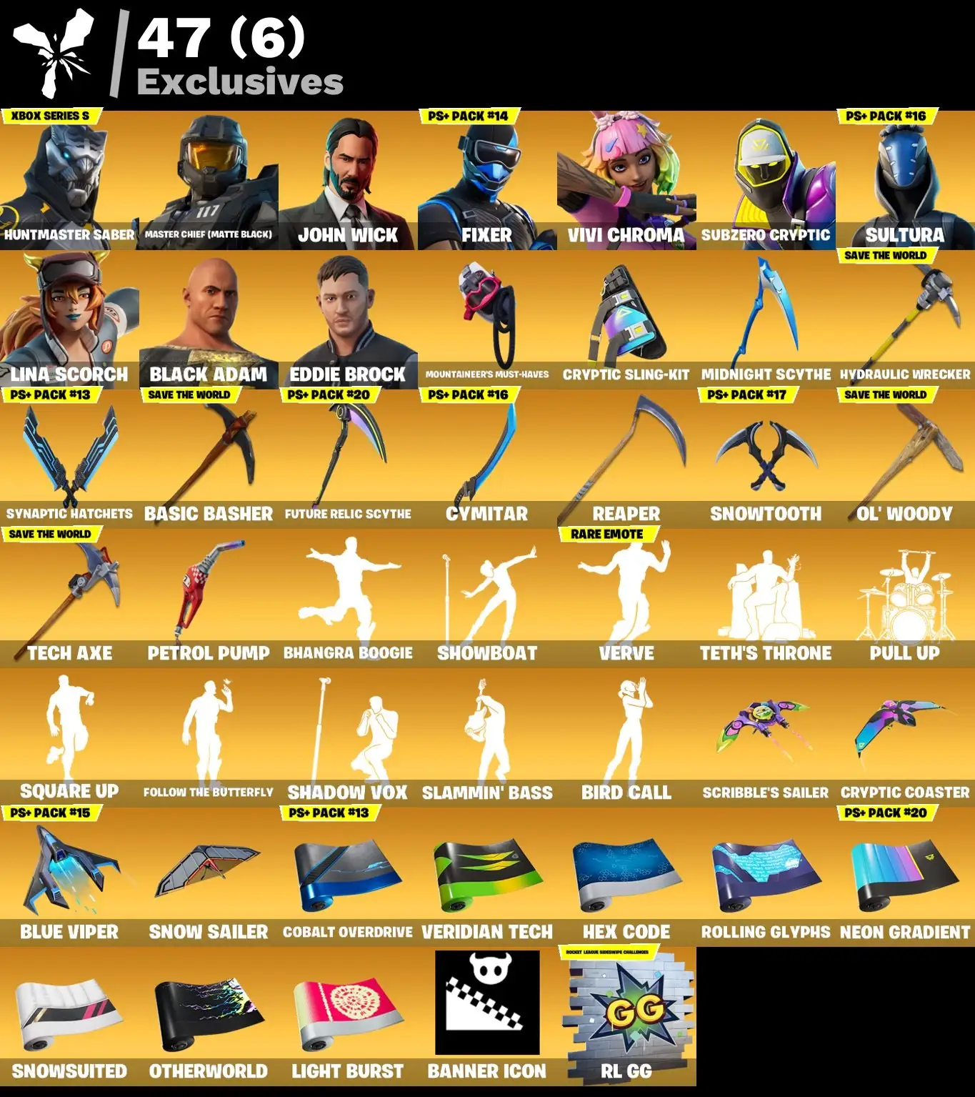 435 skins | Huntmaster Saber | Renegade Raider | Master Chief (Matte Black) | John Wick | Fixer | Vivi Chroma | Subzero Cryptic | Sultura | 350 VB