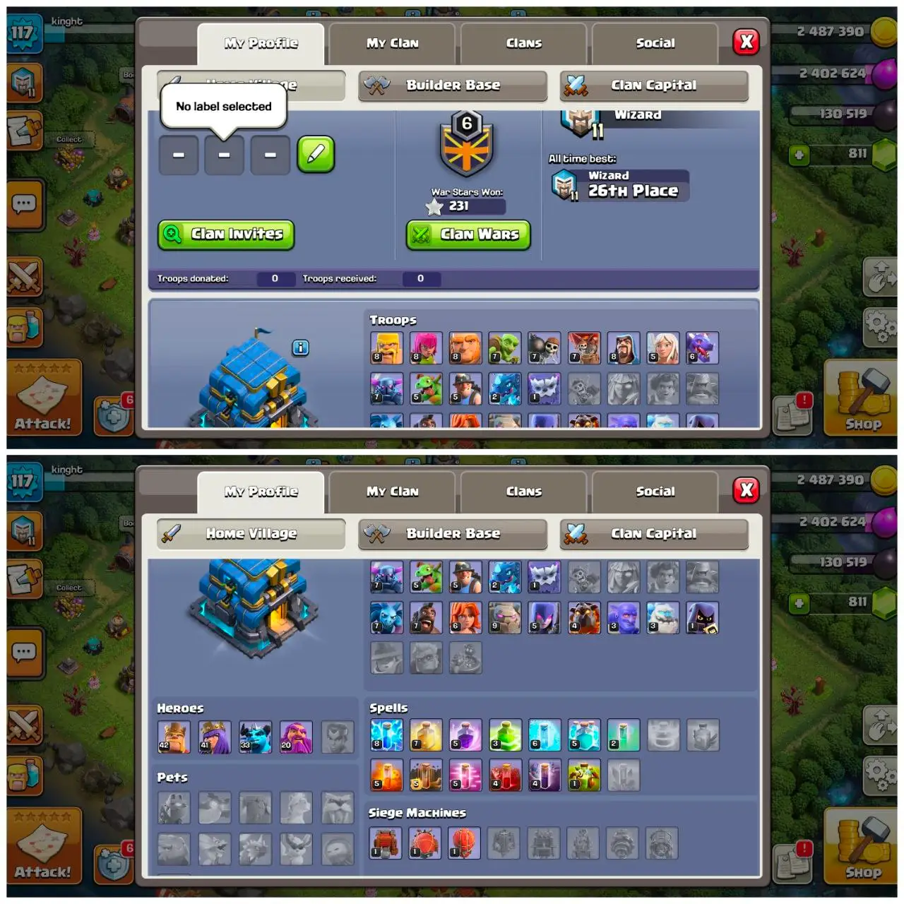 [VP] [#1497] ALMOST MAX TH 12 | 42-41-33-20 HEROES | STACKED MAGIC ITEMS | FREE RENAME | 372 CWL MEDALS | BEST EQUIPMENT | INSTANT DELIVERY