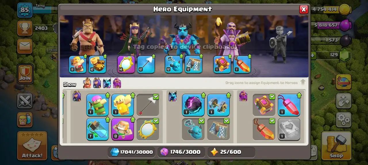 [#1331] SEMI-MAX TH 12 | 28-26-16-3 HEROES | 311 CWL MEDALS | FREE RENAME | BEST EQUIPMENT | INSTANT DELIVERY
