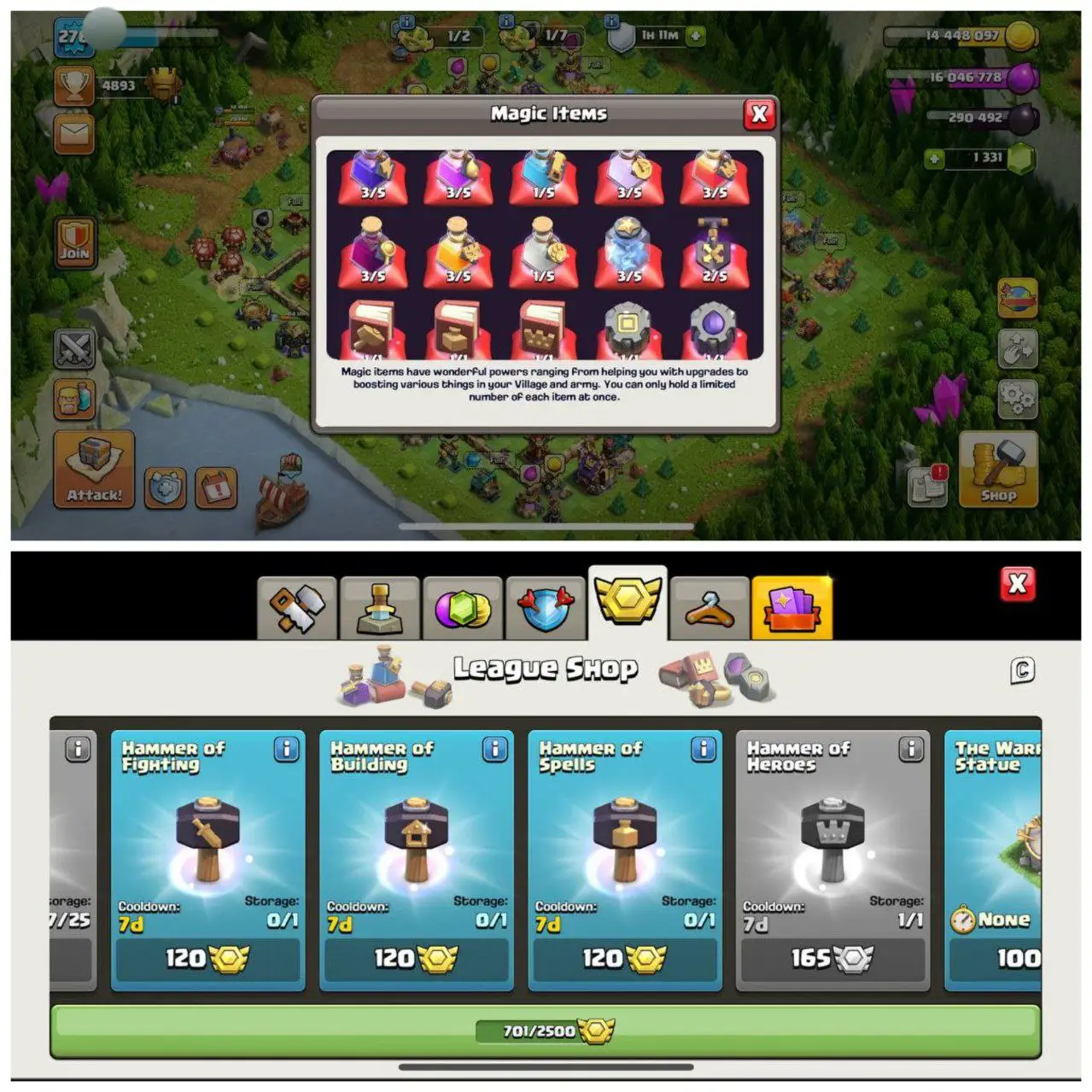 {STRONG BASE} TH17 NEAR MAX⚡️5 EPIC EQUIPMENTS⚡️XP- 276⚡️HERO -100-100-78-75-50 ⚡️HOT WALLS⚡️MAGIC ITEMS⚡️701 CWL MEDALS⚡️OP LAB⚡️INSTANT DELIVERY 🚚