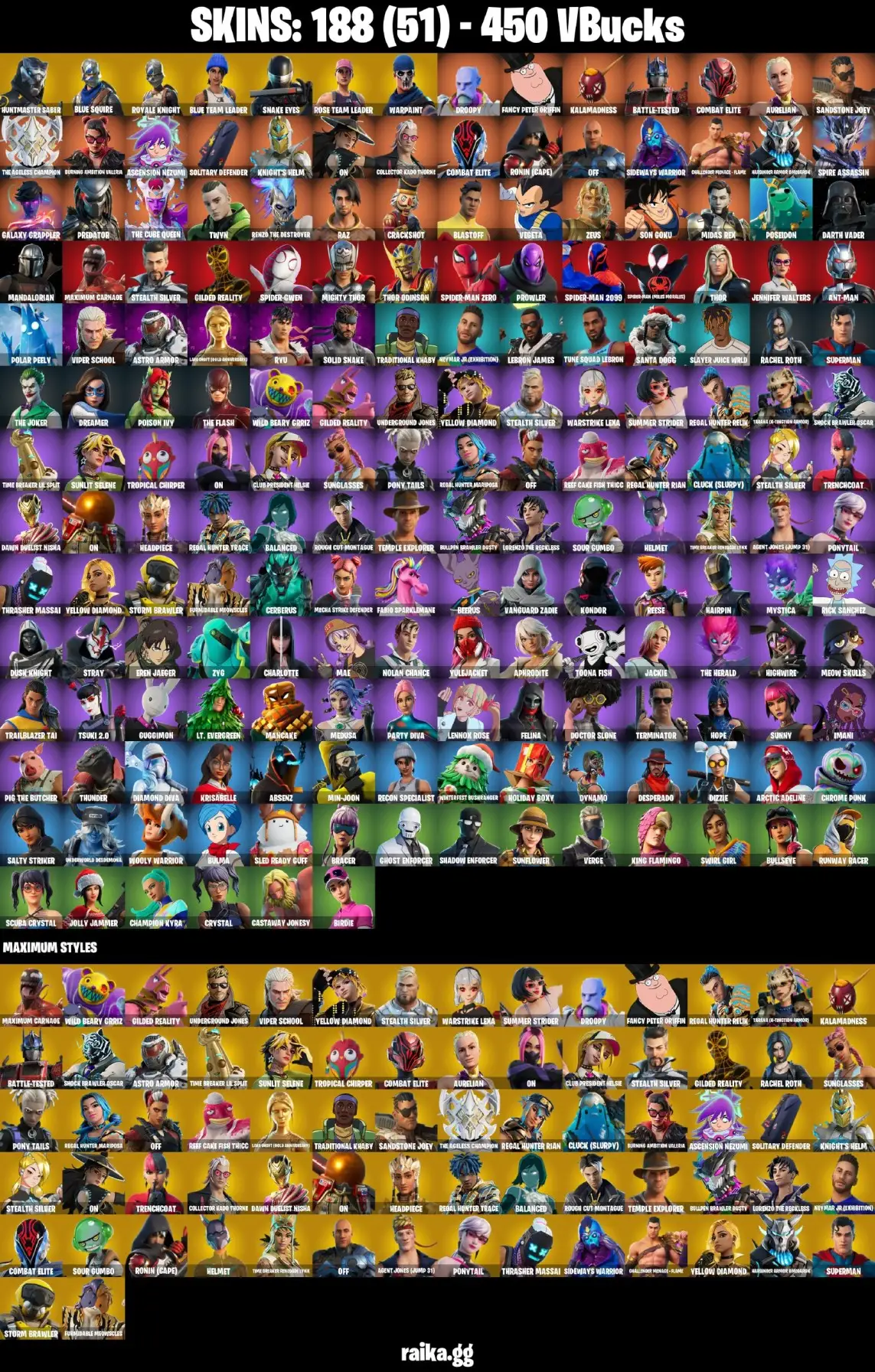 [PC/PSN/XBX/NIN](Mail Changeable) 188 skins |OG STW | Blue Squire | Royale Knight | Galaxy Grappler | Gold Lara Croft | Midas Rex | Renegade Lynx |Spectra Knigt