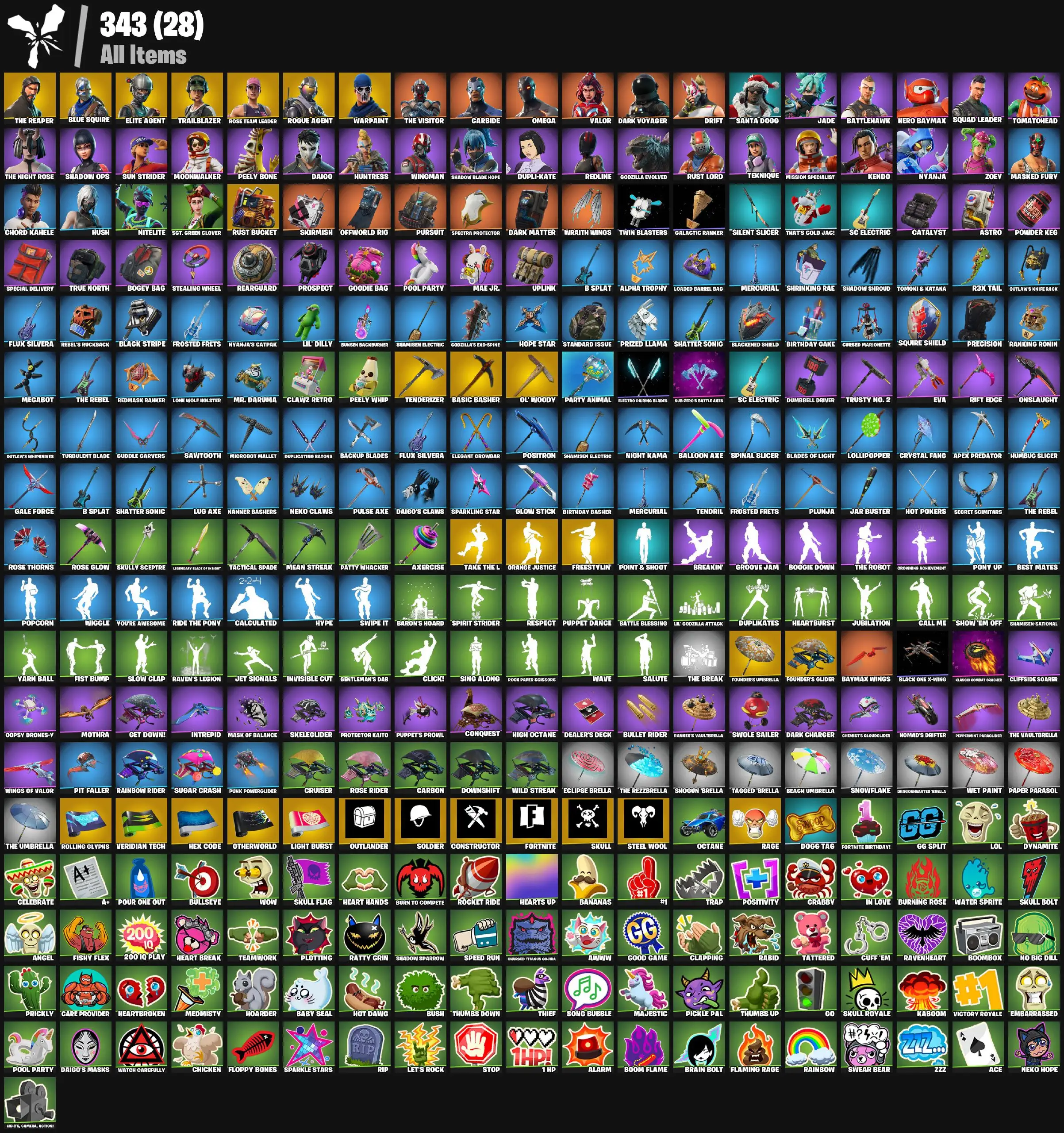 [PC/XBOX] 42 skins | OG STW | The Reaper | Blue Squire | Elite Agent | Rogue Agent | Trailblazer | Rust Bucket | Skirmish | Pursuit | True North