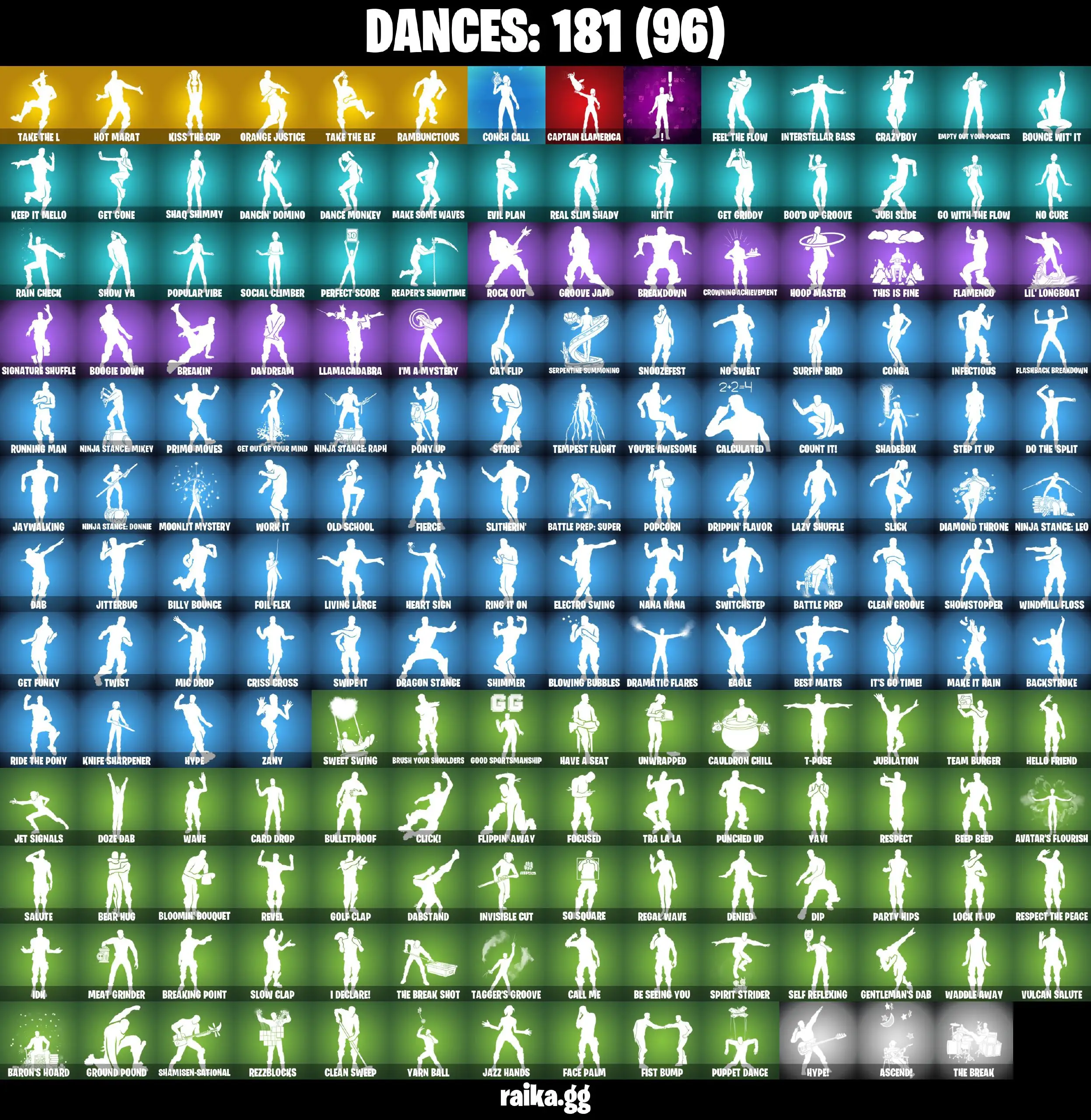 PC/PSN 215 skins | Galaxy | Glow | Take The L |  Renegade Raider | Fishstick (World Cup) | Subzero Cryptic | John Wick | Joltara | 600 VB