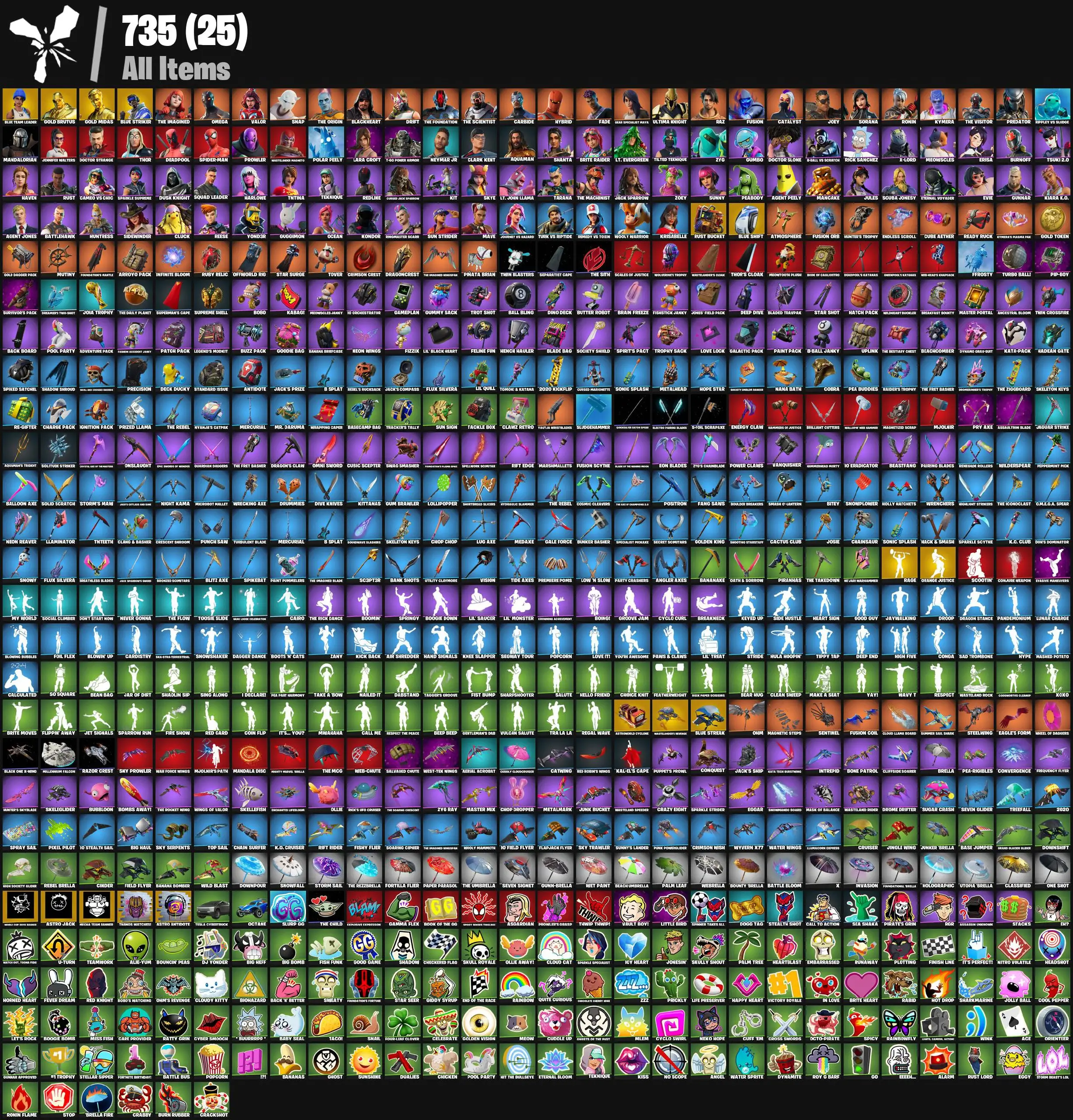 [PC/PSN/XBOX] 102 skins | Blue Team Leader | Gold Midas | Gold Brutus | Blue Striker | Neon Wings | Rust Bucket | Blue Shift | Clawz Retro | Turbo Ball! 