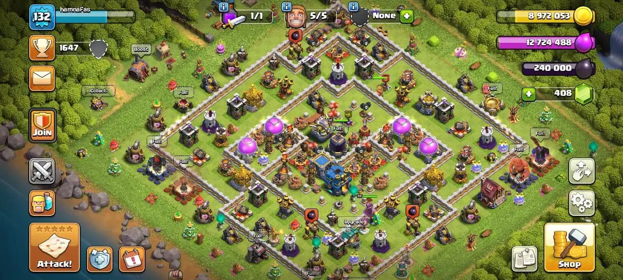 [#816] SEMI-MAX TH 12 | 50-50-20-20 HEROES | SOME MAGIC ITEMS | 537 CWL MEDALS | 500 RENAME | INSTANT DELIVERY
