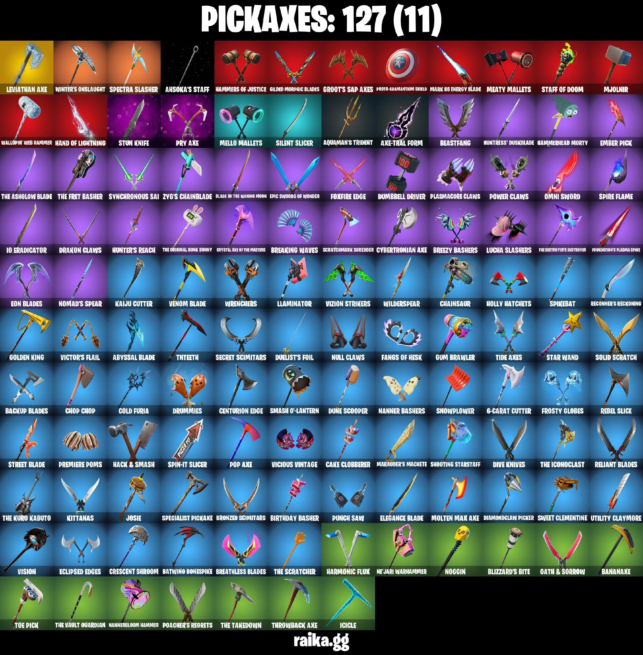 [PC/PSN/XBOX] 136 skins | Leviathan Axe | Gold Brutus | Gold Midas | Gear Specialist Maya | Valeria | Omegarok | Raz | Spectra Knight