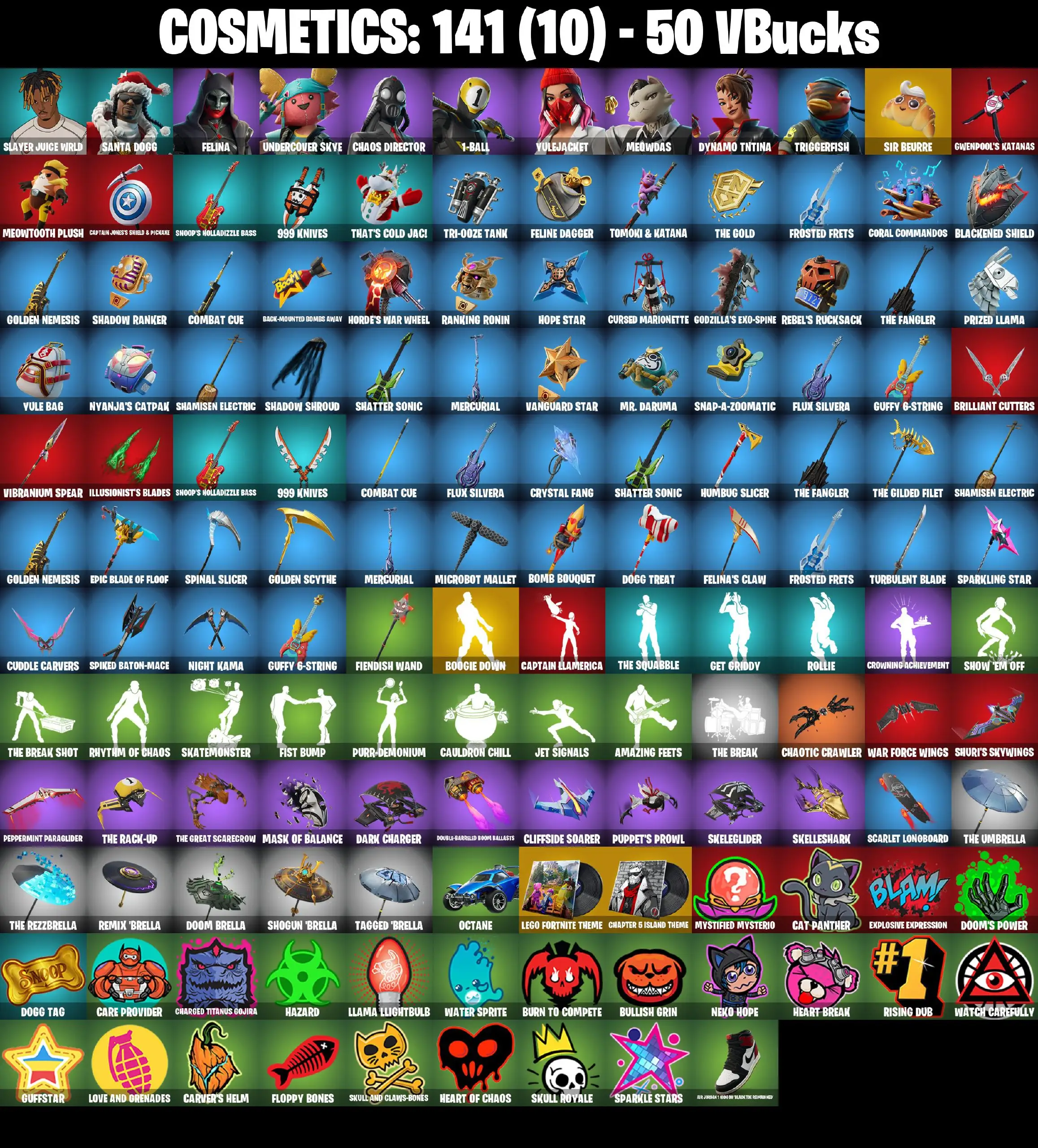 [PC/PSN/XBOX] 10 Skins | Chaos Director | Undercover Skye | Santa Dogg | Dynamo TNTina | Slayer Juice WRLD | Meowdas | Felina