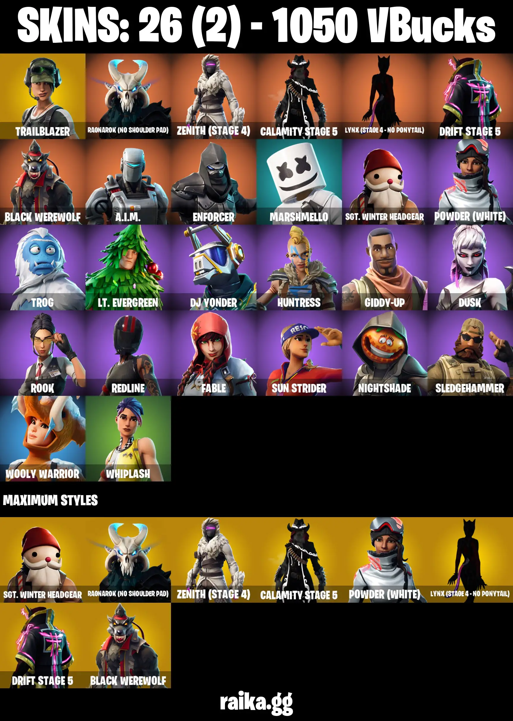 Mail Changeable [PC/PS/NIN] 26 skins | Drift (Stage 5) | Calamity (Stage 5) | Carbide | Hot Marat | Lynx | Peely | Take The Elf | Orange Justice | Black heart
