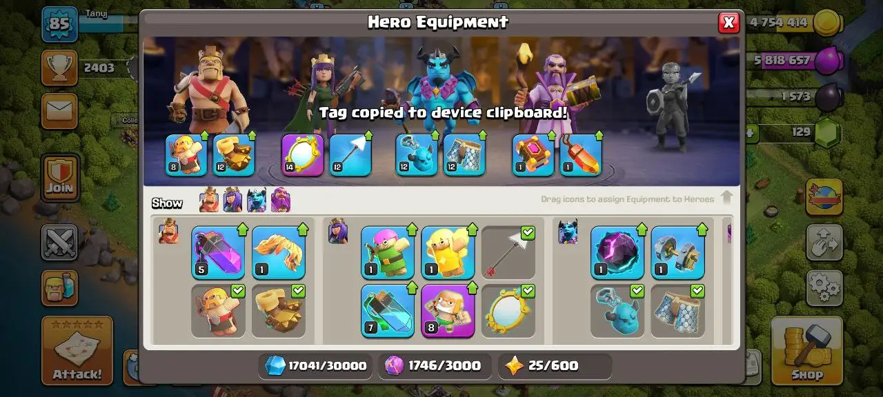[#1331] SEMI-MAX TH 12 | 28-26-16-3 HEROES | 311 CWL MEDALS | FREE RENAME | BEST EQUIPMENT | INSTANT DELIVERY