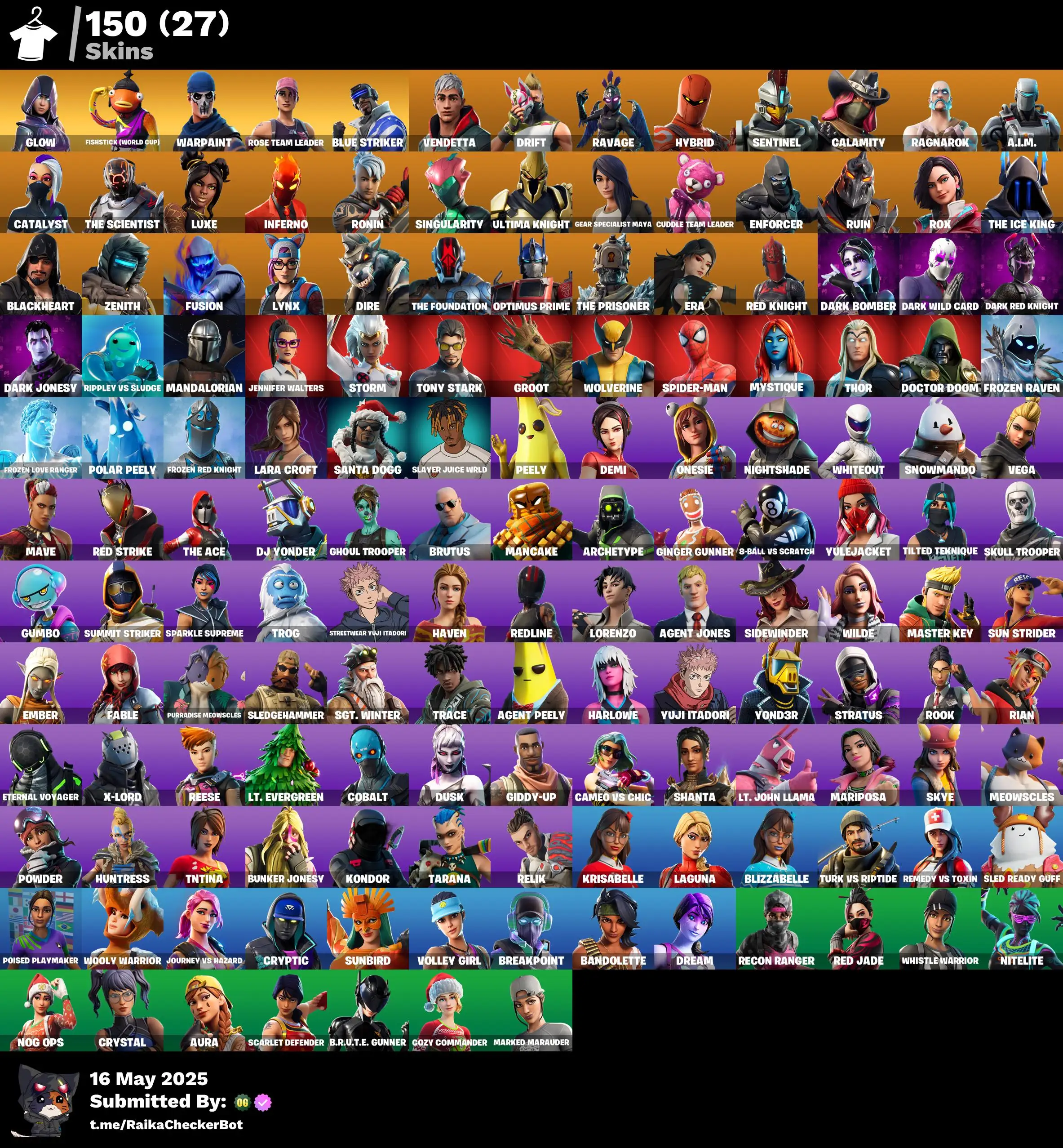 💥 150 Skins • OG STW + Glow & Blue Striker • Rare Fishstick (World Cup)! 🏆