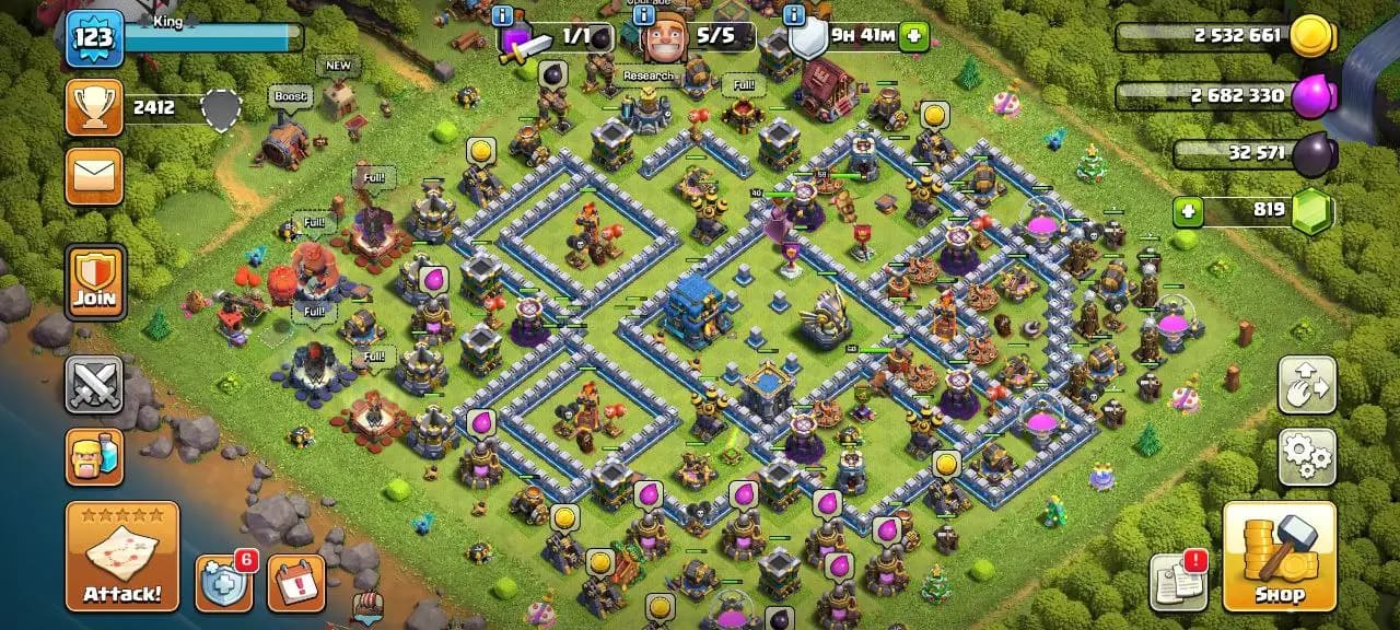 [#804] ALMOST MAX TH 12 | 59-60-40-40 HEROES | SOME MAGIC ITEMS | 1500 RENAME | INSTANT DELIVERY