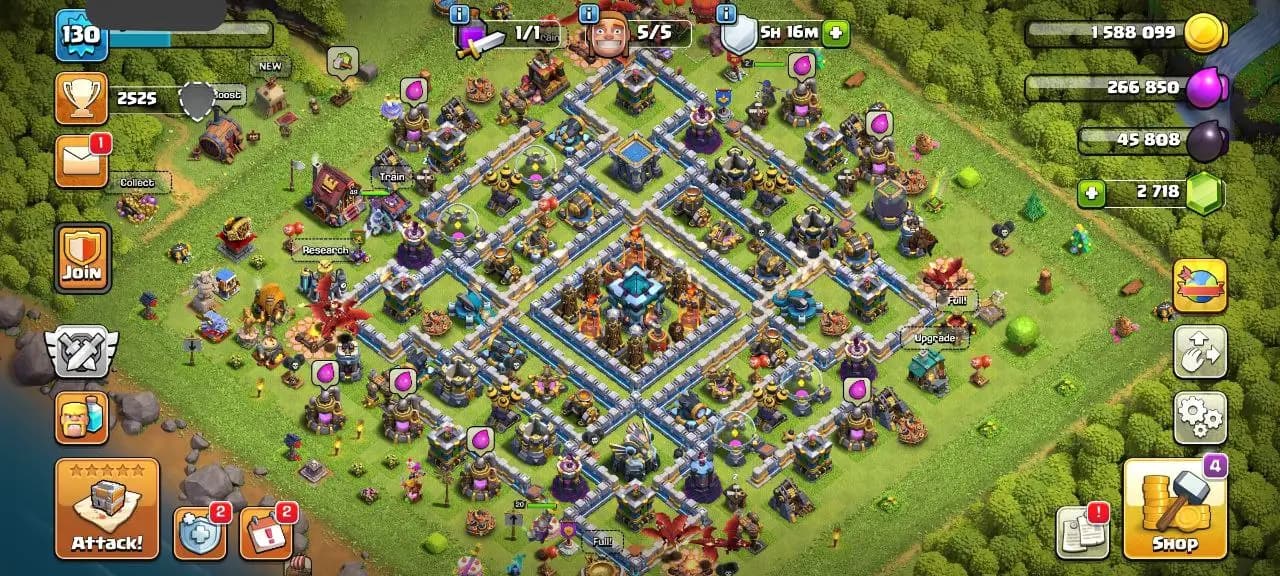 🔥 VERY GOOD TH13 🔥 | HEROES 48•49•27•20•2 👑 | MAGIC ITEMS STACKED 🎁 | EQUIPMENT READY ⚙️ | NC 1000 ✏️ | INSTANT DELIVERY ⚡️