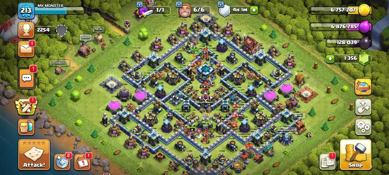 [#759] ALMOST MAX TH 13 | SOME MAGIC ITEMS | 159 CWL MEDALS | 1000 RENAME | 75-68-45-50-19 HEROES | BEST EQUIPMENT | INSTANT DELIVERY