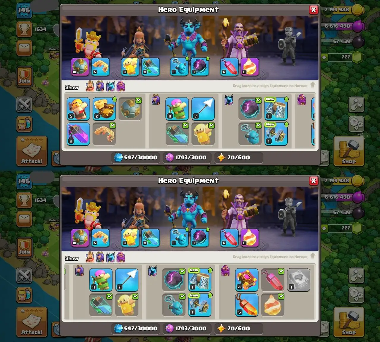 💎 TH12 FULL STACKED ACC 💎 | 2 EPIC EQUIPS | 17 EQUIPS 🛠 | HEROES 47-52-30-24 👑 | MAGIC ITEMS + CWL MEDALS 💰 | 500 RENAME ✅ | FAST DELIVERY 🚀
