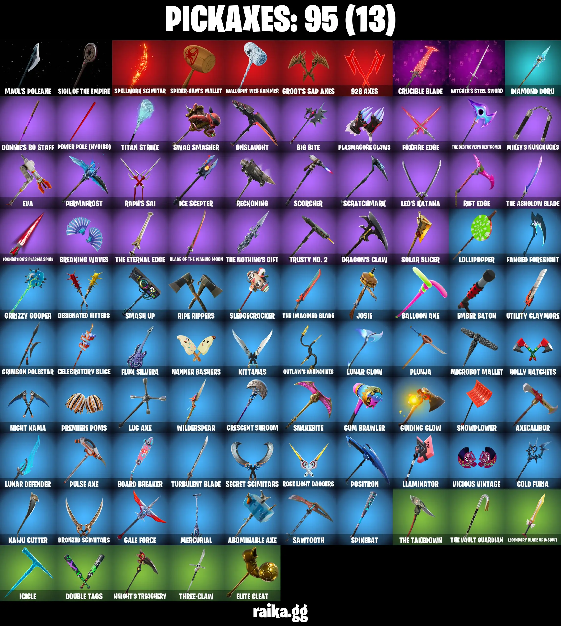 [PC/PSN/XBOX] 125 skins | The Reaper | Blue Squire | Royale Knight | Elite Agent | Blue Team Leader | Mako | Take The L | Blue Striker | 3000 VB