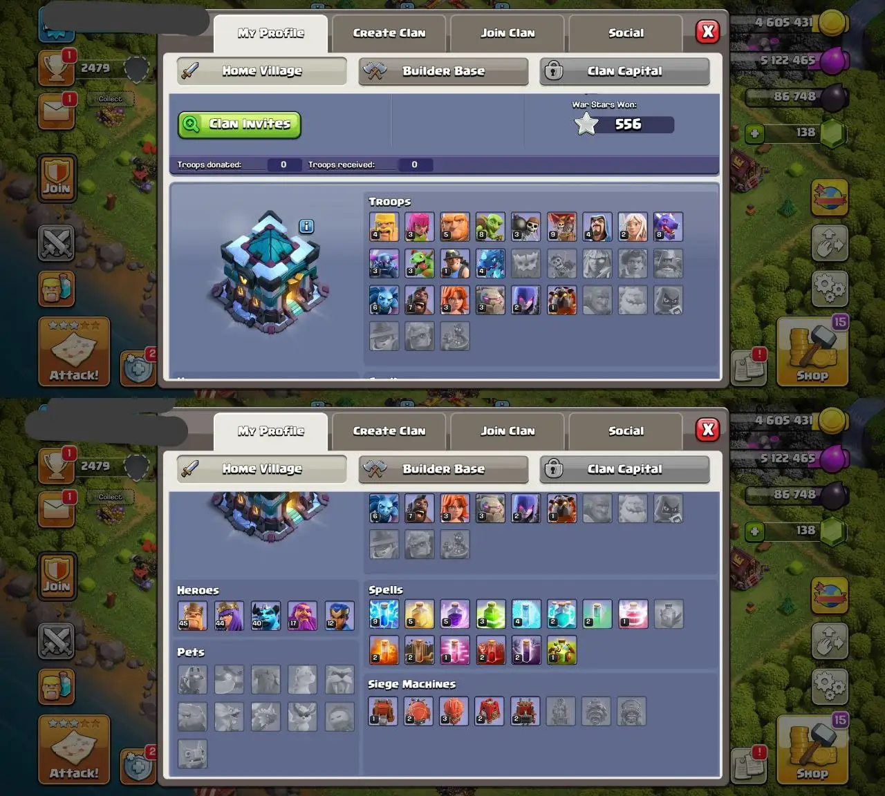 🔥 DONO TH13 DEAL 🔥 | HEROES 45•44•40•17•12 👑 | 500 WAR STARS 🏆 | GOOD WALLS 🧱 | INSTANT DELIVERY ⚡️