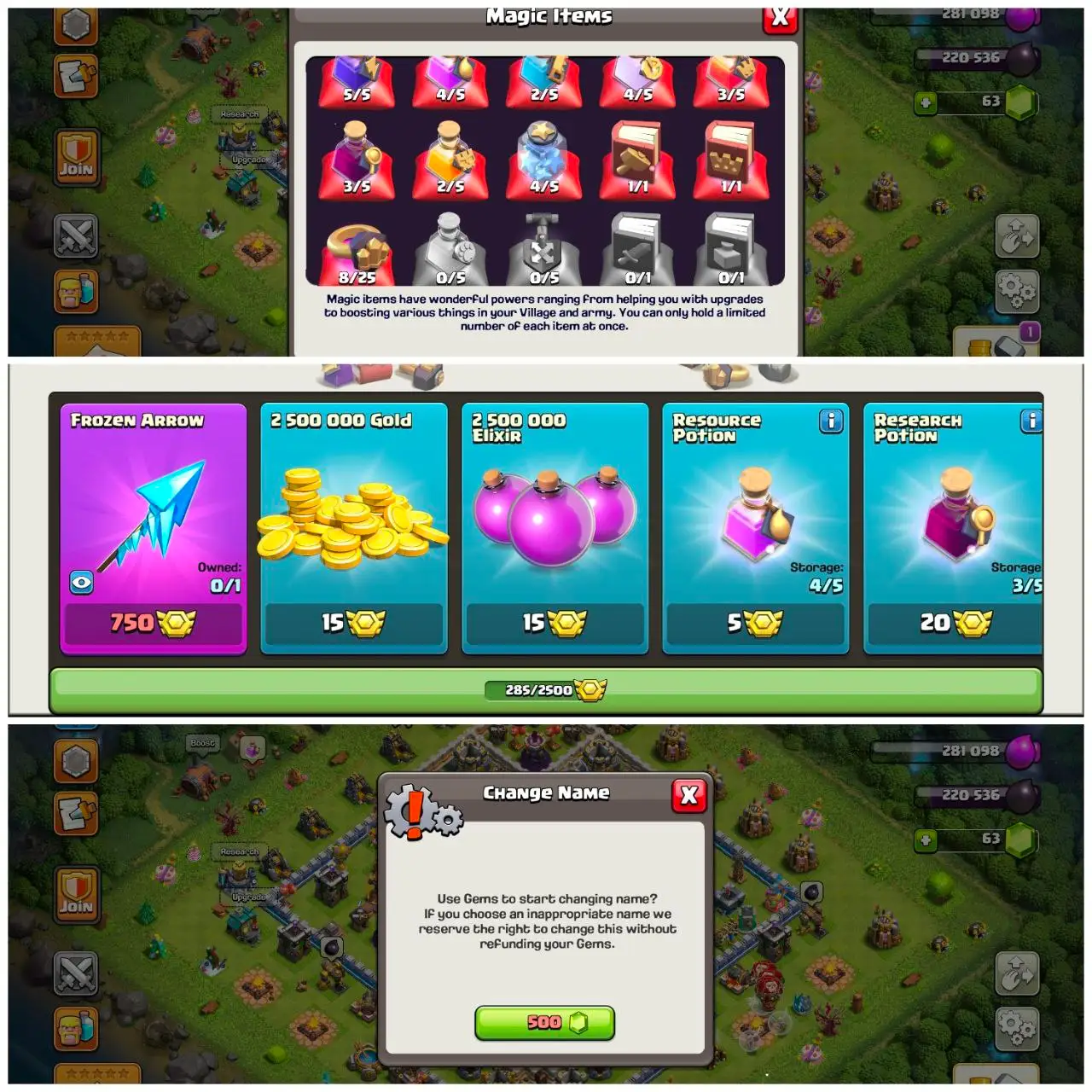 [VP] [#1507] ALMOST MAX TH 12 | 53-57-37-24 HEROES | STACKED MAGIC ITEMS | 285 CWL MEDALS | 500 RENAME | BEST EQUIPMENT | INSTANT DELIVERY