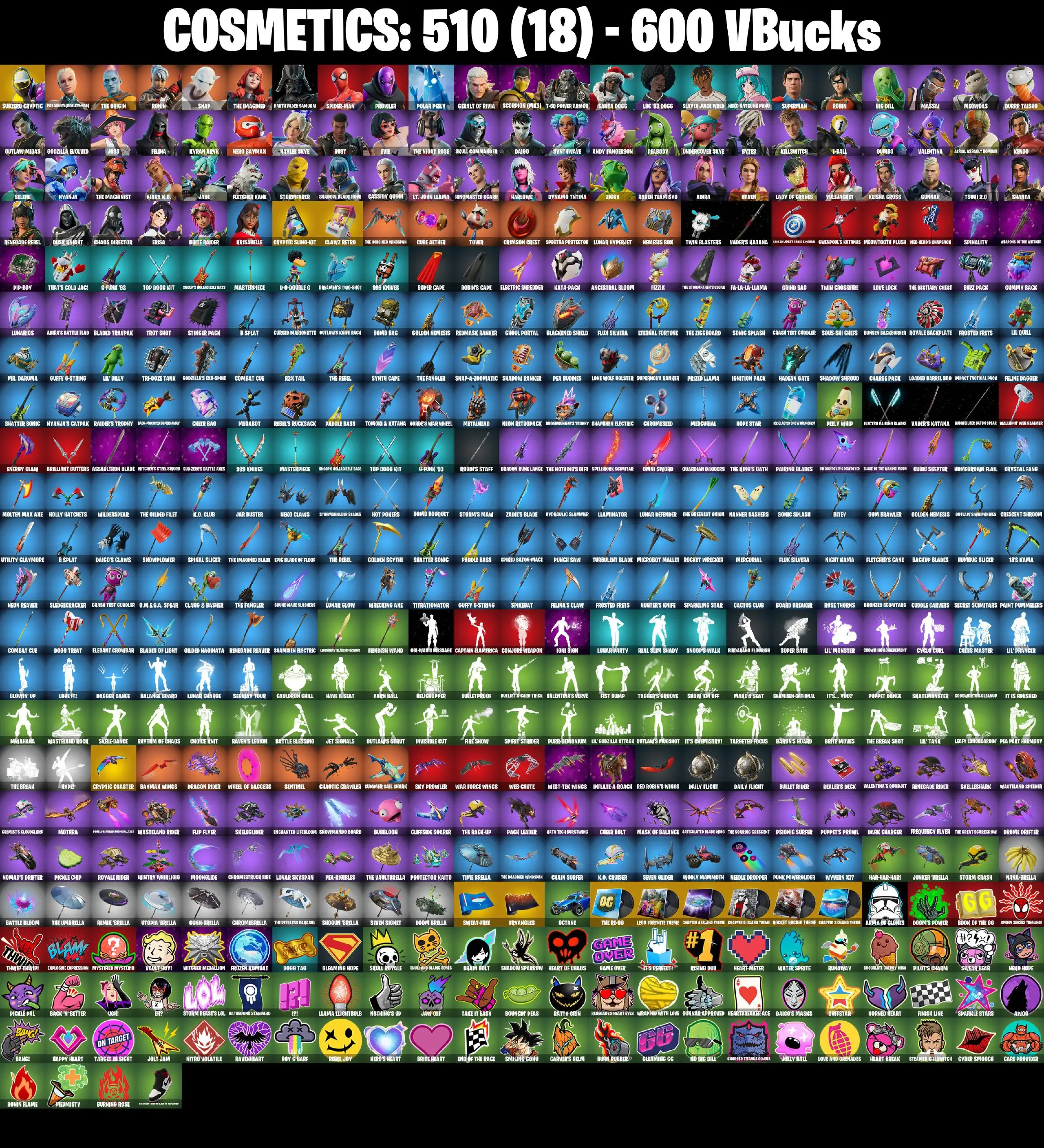 [PC/PSN/XBOX] 75 skins | Subzero Cryptic | Cryptic Sling-kit | Clawz Retro | Cryptic Coaster | Paradigm (Reality-659) | The Origin | Ronin | Snap