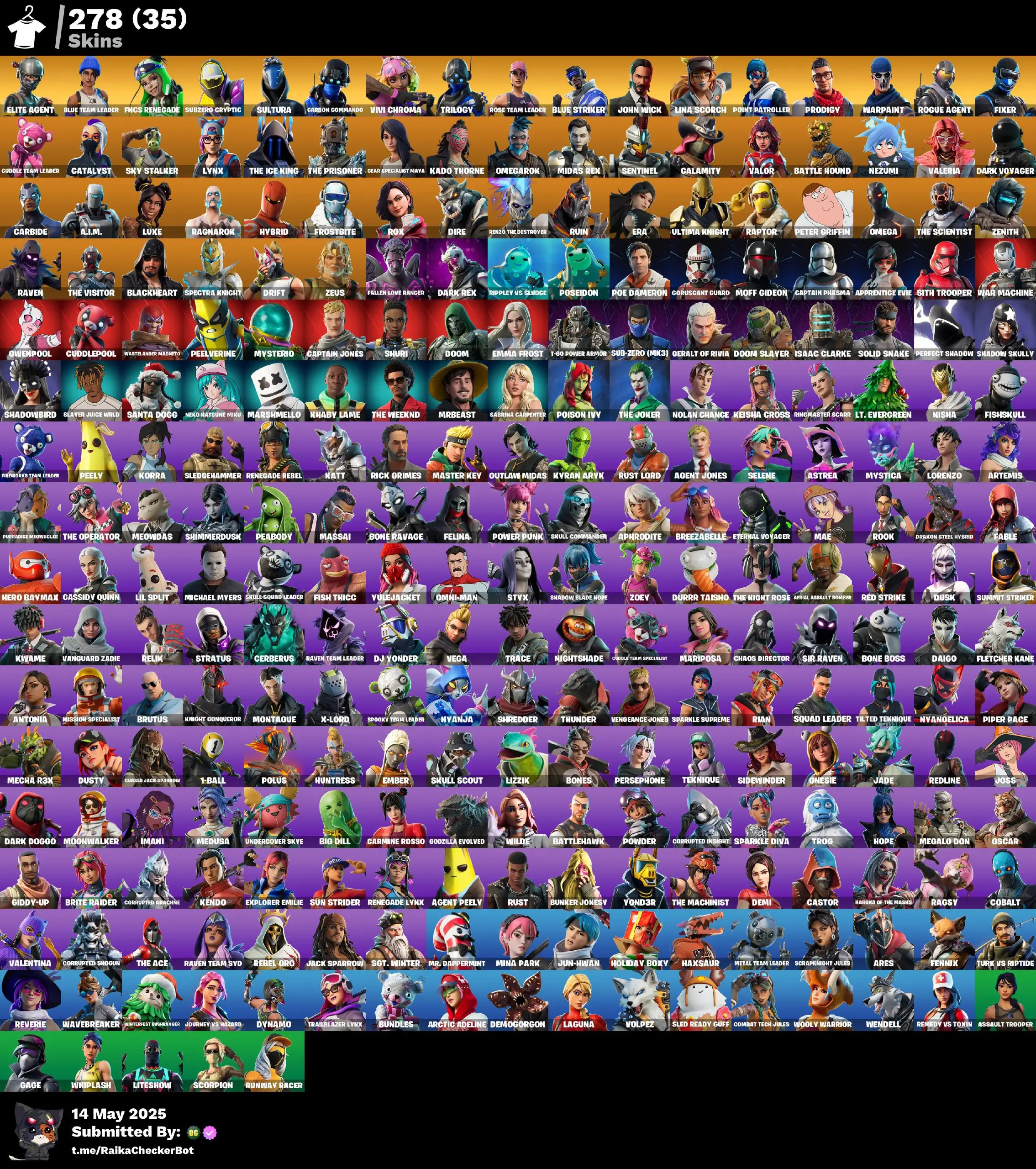 278 Skins · OG STW · OG Mako & Elite Agent! & Take The L 💎