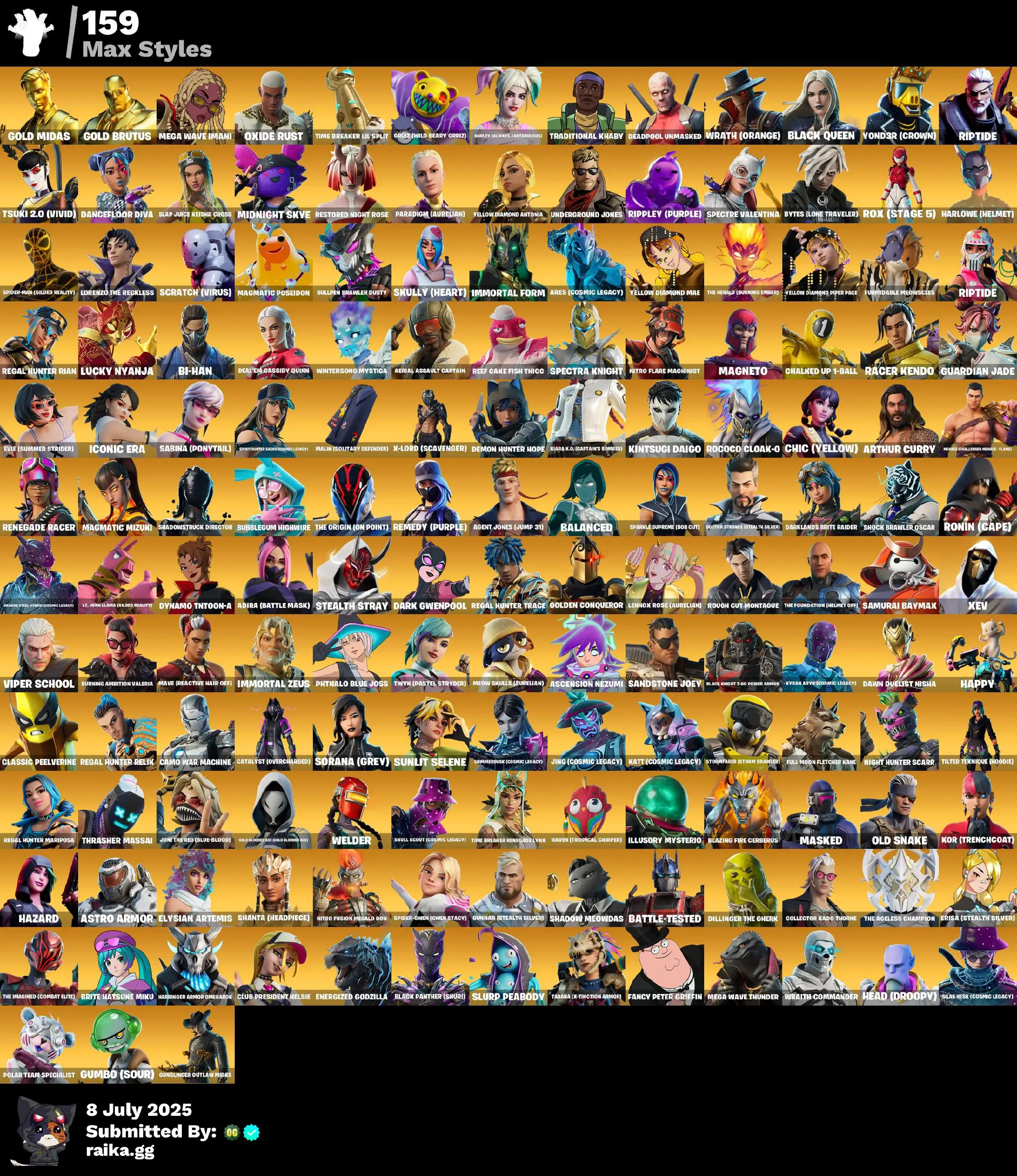 🎮 373 Skins · 75 Paid · ⚡ Mega Stacked | Darth Vader, Peter Griffin, Gwenpool, Optimus Prime & More!