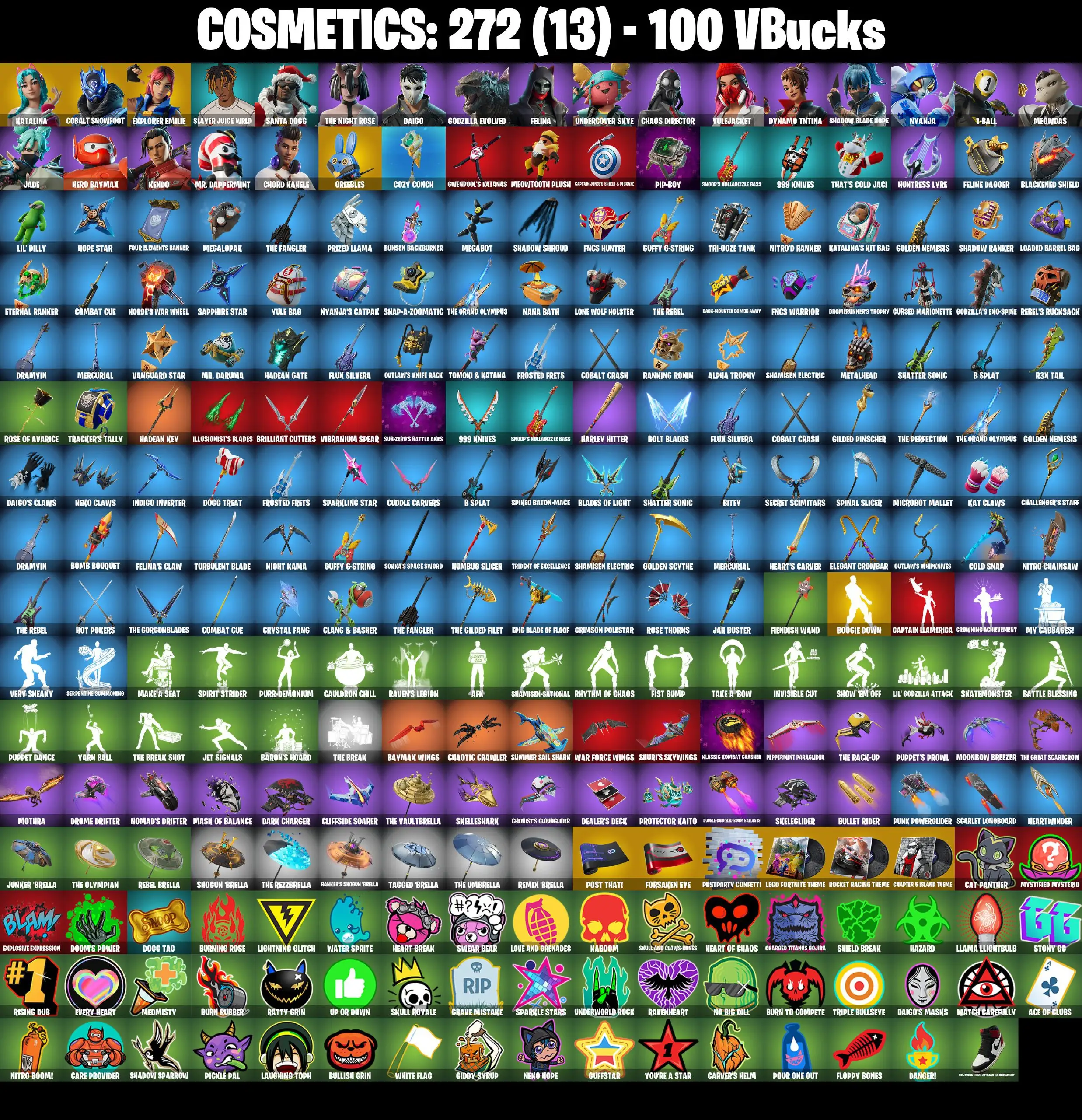 [PC/XBOX] 22 Skins | Chaos Director | Undercover Skye | Cobalt Snowfoot | Santa Dogg | 1-Ball | Godzilla Evolved | Daigo | Yulejacket