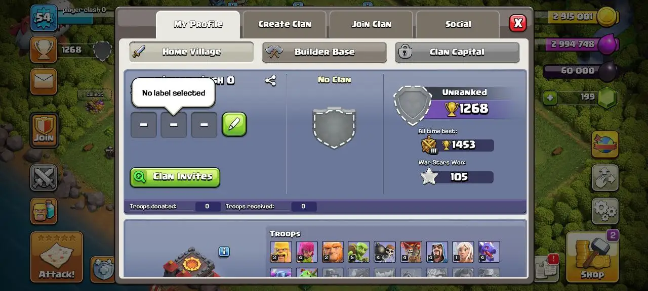 [#806] BEGINNERS TH 10 | 18-10-3 HEROES | 143 CWL MEDALS | FREE RENAME | INSTANT DELIVERY