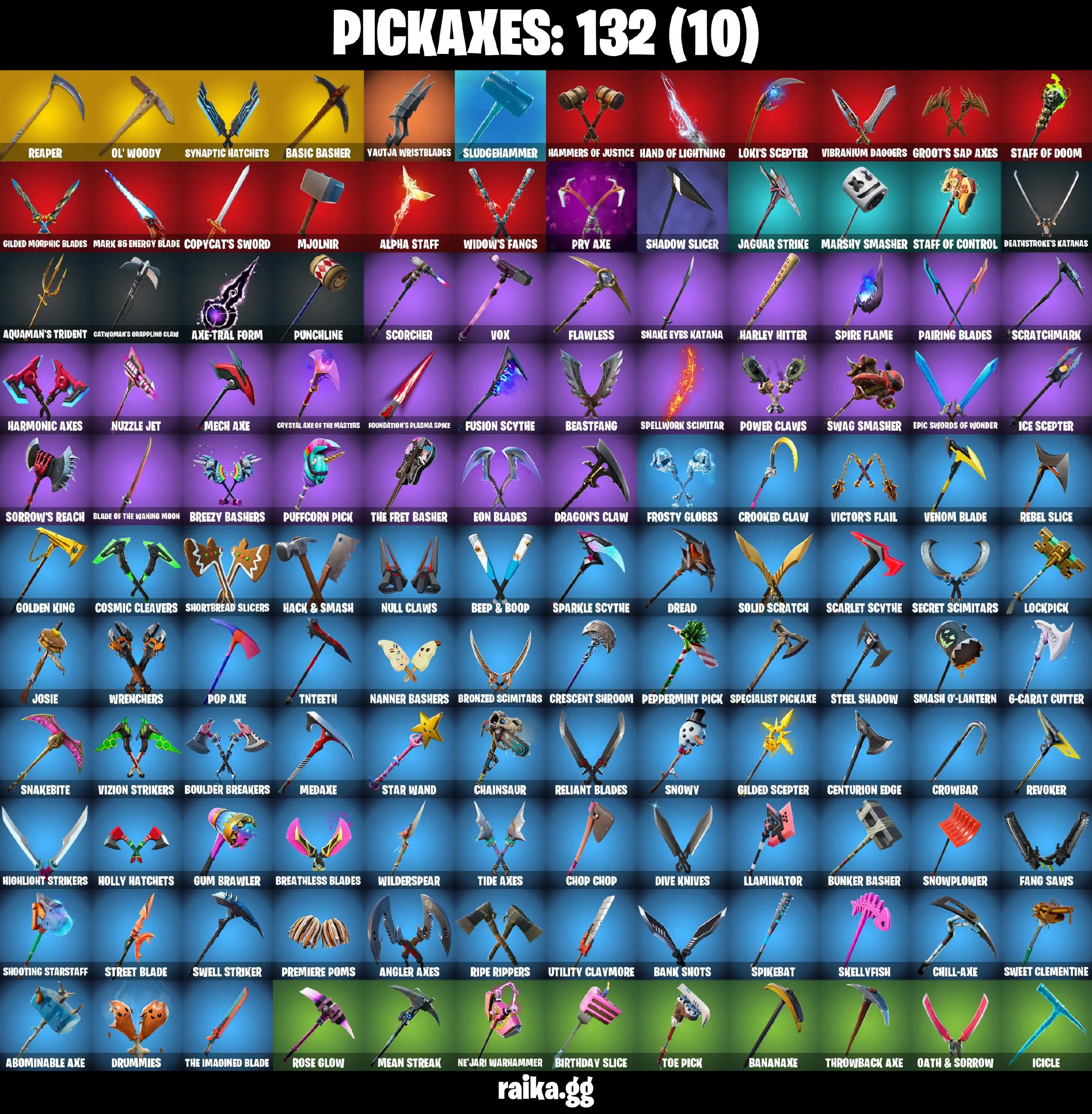 [PC/PSN/XBOX] 151 skins | OG STW | Gold Midas | Gold Meowscles | Gold Brutus | Fixer | Snake Eyes | Cloud Striker | Blackheart | Frostbite