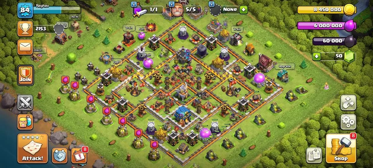 [#1317] SEMI-MAX TH 12 | 21-31-8-5 HEROES | SOME MAGIC ITEMS | FREE RENAME  | INSTANT DELIVERY