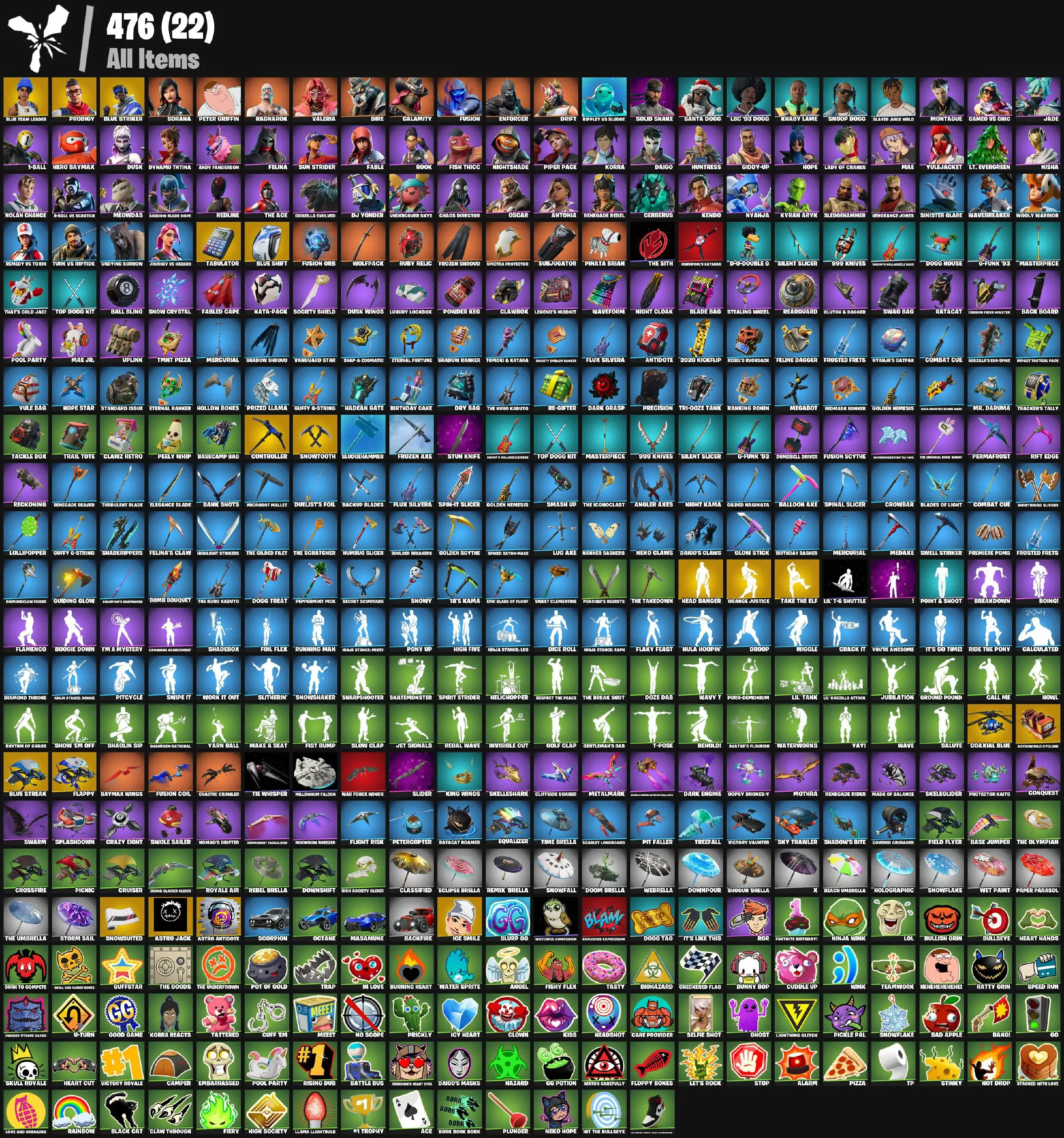 [PC/PSN/XBOX] 70 skins | Blue Team Leader | Prodigy | Blue Striker | Tabulator | Blue Shift | Clawz Retro | Snowtooth | Controller | Boogie Down