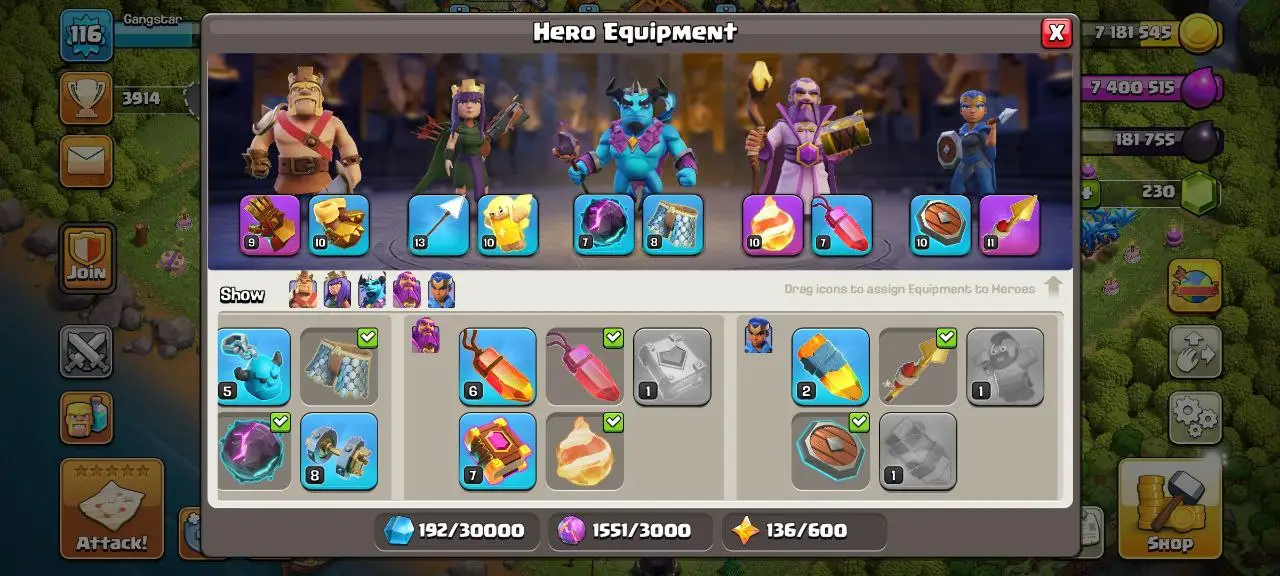 [#1400] [VP] SEMI-MAX TH 13 | 53-36-50-22-19 HEROES | 500 RENAME | BEST EQUIPMENT | CHEAP PRICE | INSTANT DELIVERY