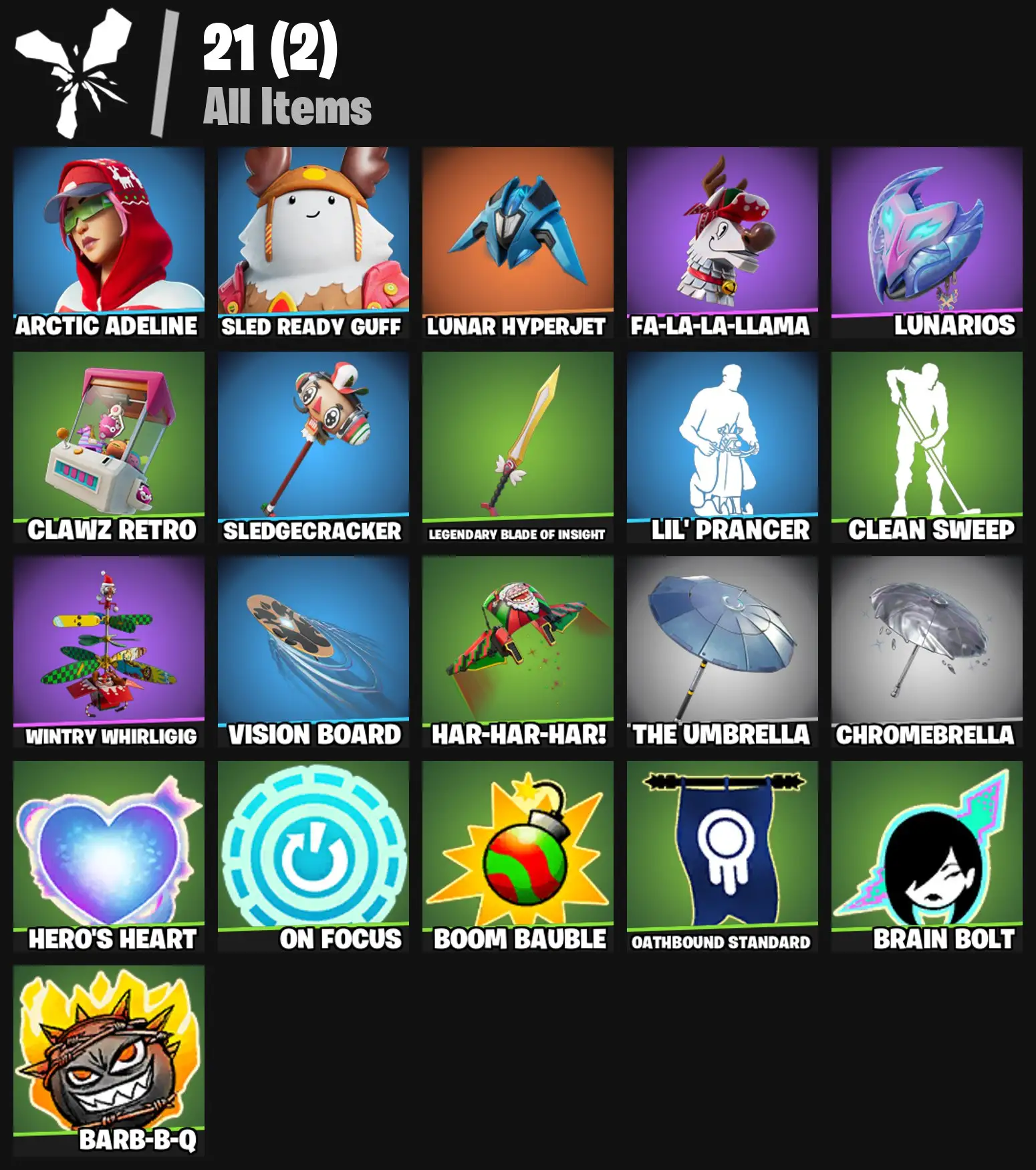[PC/PSN/XBOX] 2 skins | Arctic Adeline | Sled Ready Guff | Lunar Hyperjet | Fa-la-la-Llama | Lunarios | Clawz Retro | Sledgecracker | 100 VB
