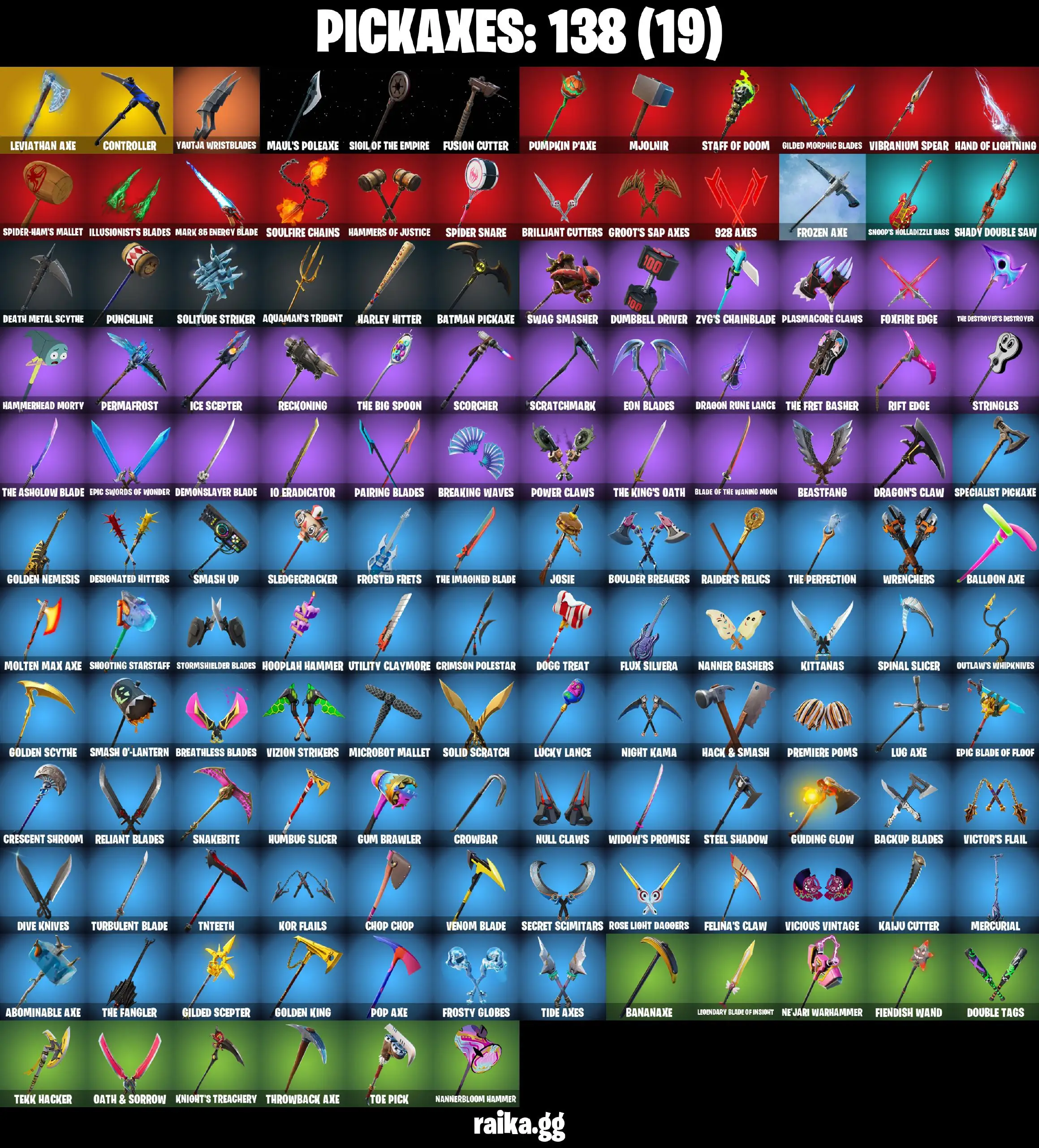 PC/XBOX/PSN 119 skins | Travis Scott | Leviathan Axe | Astro Jack | Gold Kratos | Gold Brutus | Gold Midas | Menace | Blackheart | Joey 350 VB