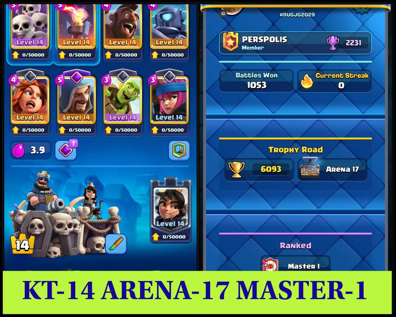 🔥RARE GOBLIN KISS EMOTE 👑 6-YR OLD 43 LVL ACC💥 3-EVO CARDS⭐16- MAX CARDS❤️6093-TROPHIES🏆KT-14💫 ARENA-17💥38 EMOTES🫧 8 TOWER SKINS🏵CHEAP👀INSTANT DELIVERY GUARANTEED🚚✅