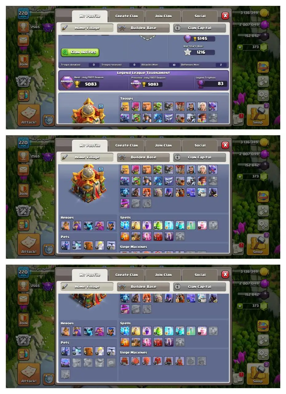 🔥 END-GAME TH16 ACCOUNT 🔥 | HEROES MAXED 👑 | 5145 ATB 🏆 | EPIC EQUIPMENTS ⚙️ | GUD DEFENCES 🛡 | 1.2K WAR STARS ⚔️ | INSTANT DELIVERY 🚀