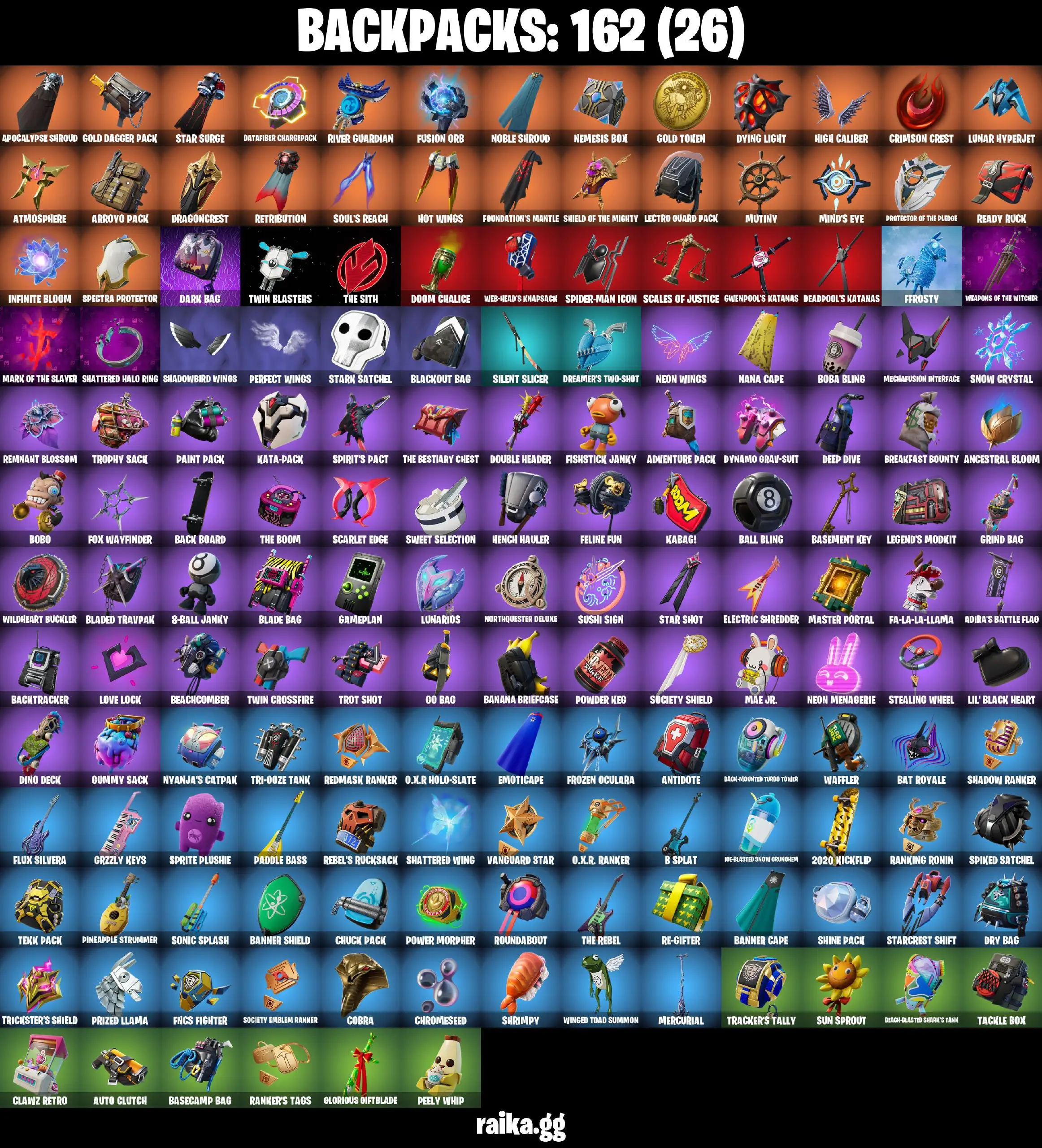 [PC/PSN/XBOX] 104 Stacked Skins | Gold Brutus | Gold Midas | Tart Tycoon | Mandalorian| Demi | Shadow Skully | Stray | Doom Slayer | 450 VB