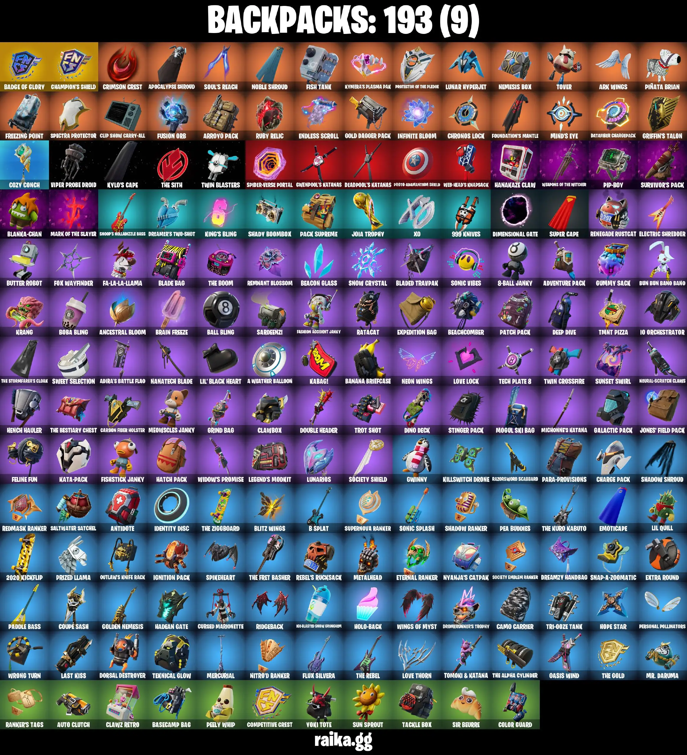 [PC/PSN/XBOX] 147 skins | Gold Midas | Valeria | Raz | Joltara | Snap | Paradigm (Reality-659) | Kymera | The Foundation | 300 VB